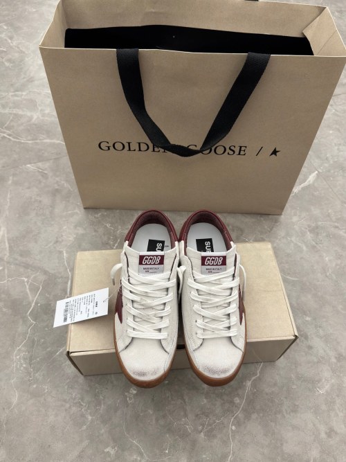 Golden Goose Superstar Leather Sneaker Distressed Low Top Shoes for Men & Women