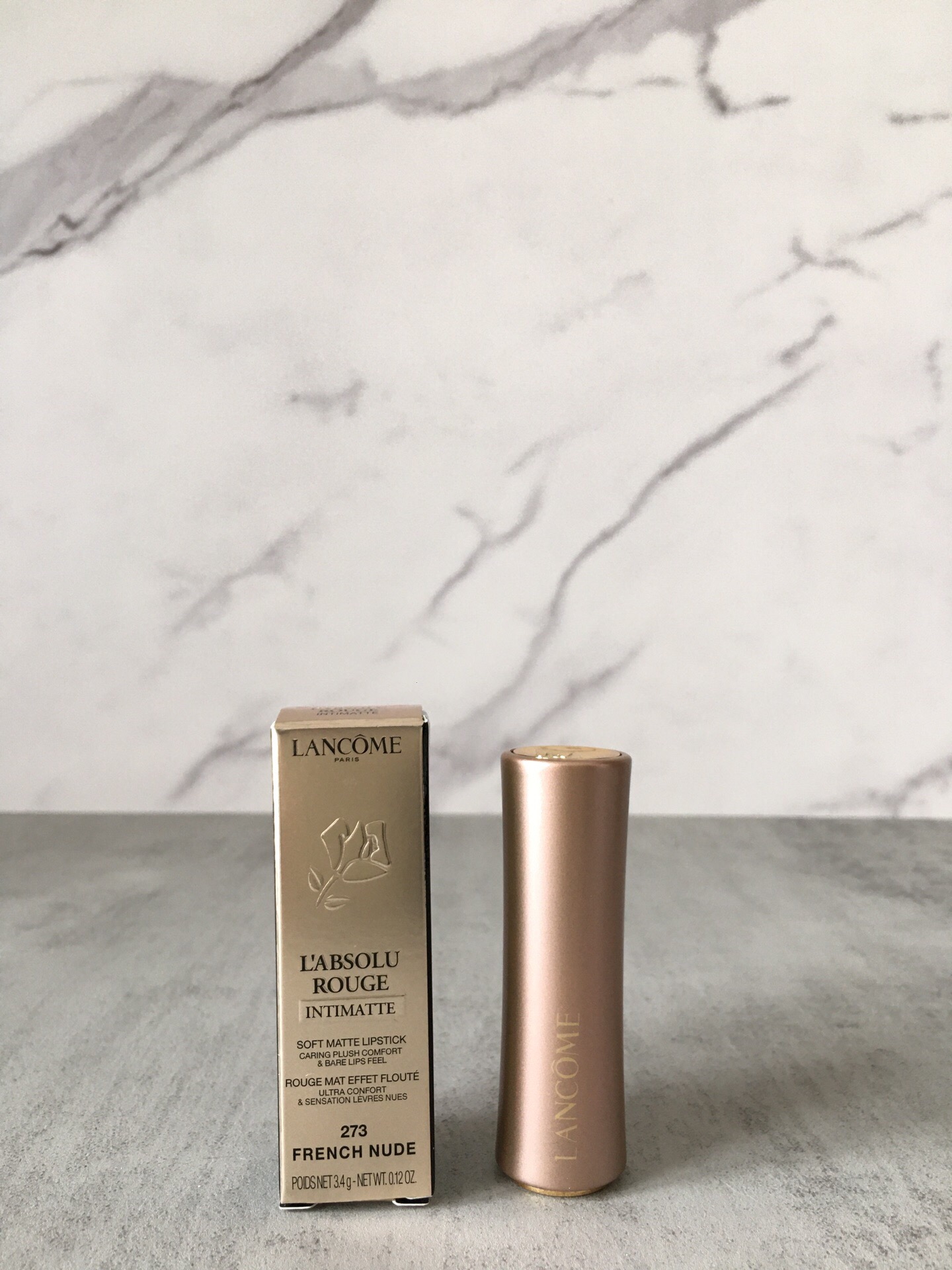 Lancôme L'Absolu Rouge Intimatte Lipstick - French Nude 273 - Nude Flush
