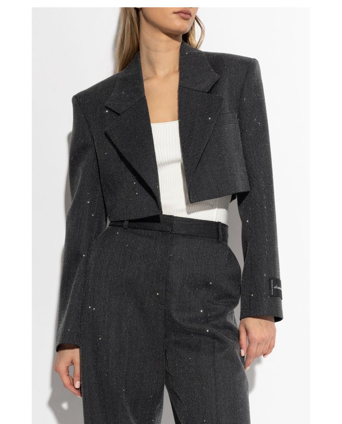 NO:309317,Model number G24122718 Alexander Wan* Wangjia new style, full of blingbling shiny diamond cuff logo decoration, fashionable and versatile short suit jacket!  Gray, (M size bust 98, sleeve length 60, front garment length 45/39), alexander wang, jackets & coats, business suit, alexander wang19860909款号G24122718 Alexander Wan*大王家新款 满身blingbling闪耀烫钻袖口logo布标装饰 时尚百搭短款西装外套！灰色、（M码胸围98,袖长60,前衣长45/39）,,alexander wang,jackets & coats,business suit,alexander wang,Women's clothing