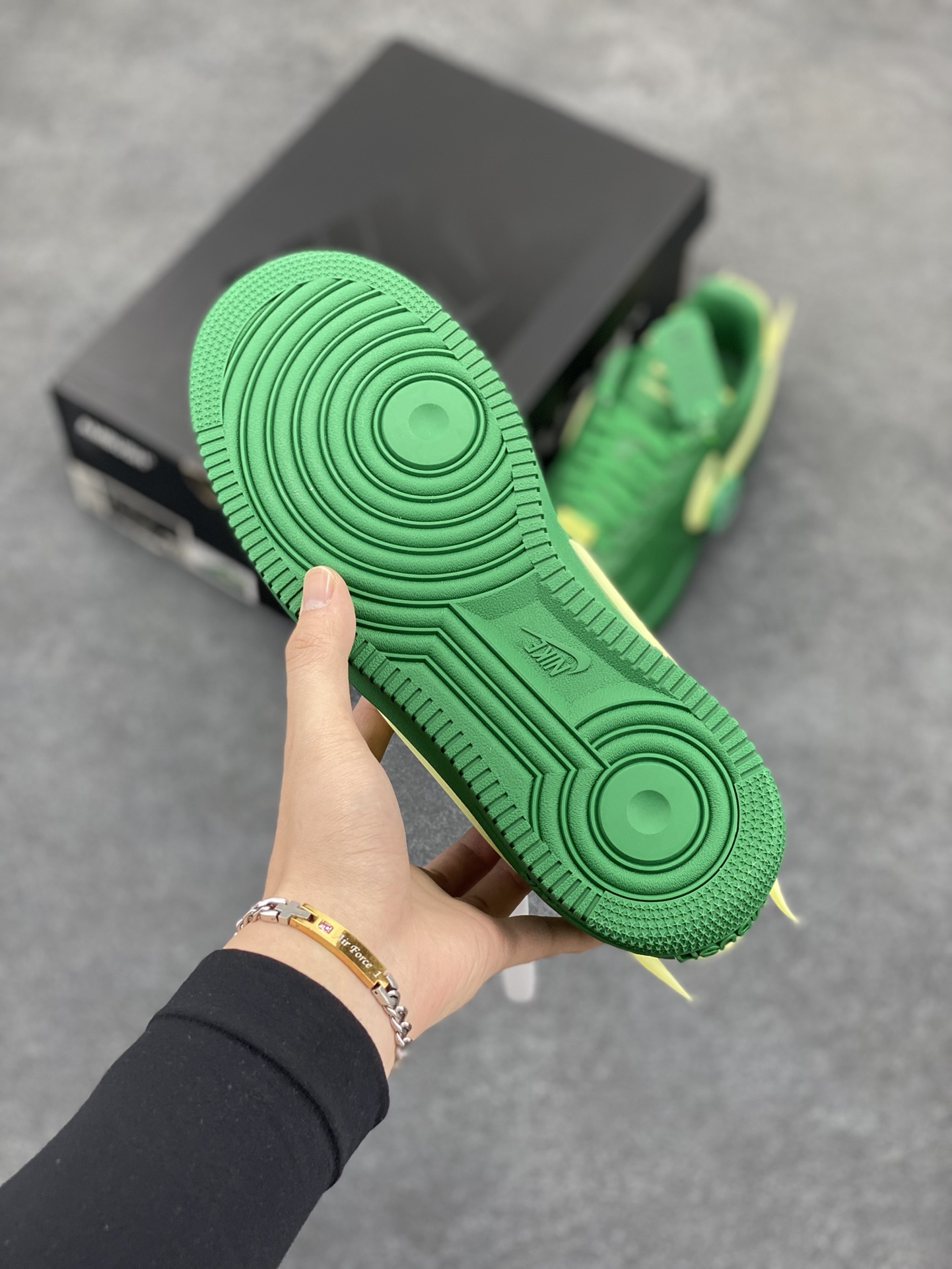 图片[5]-HY版本💯 韩裔美籍设计师Yoon Ahn主理时尚品牌AMBUSH x Nike Air Force 1 Low SP\”Phantom\”空军一号宽底版系列低帮百搭休闲运动板鞋“联名绿大钩” 原楦头原纸板 打造纯正空军版型 专注外贸渠道 全掌内置蜂窝气垫 原盒配件 原厂中底钢印、拉帮完美 货号：DV3464-300 尺码：35.5 36 36.5 37.5 38 38.5 39 40 40.5 41 42 42.5 43 44 44.5 45 46 47-选品中心