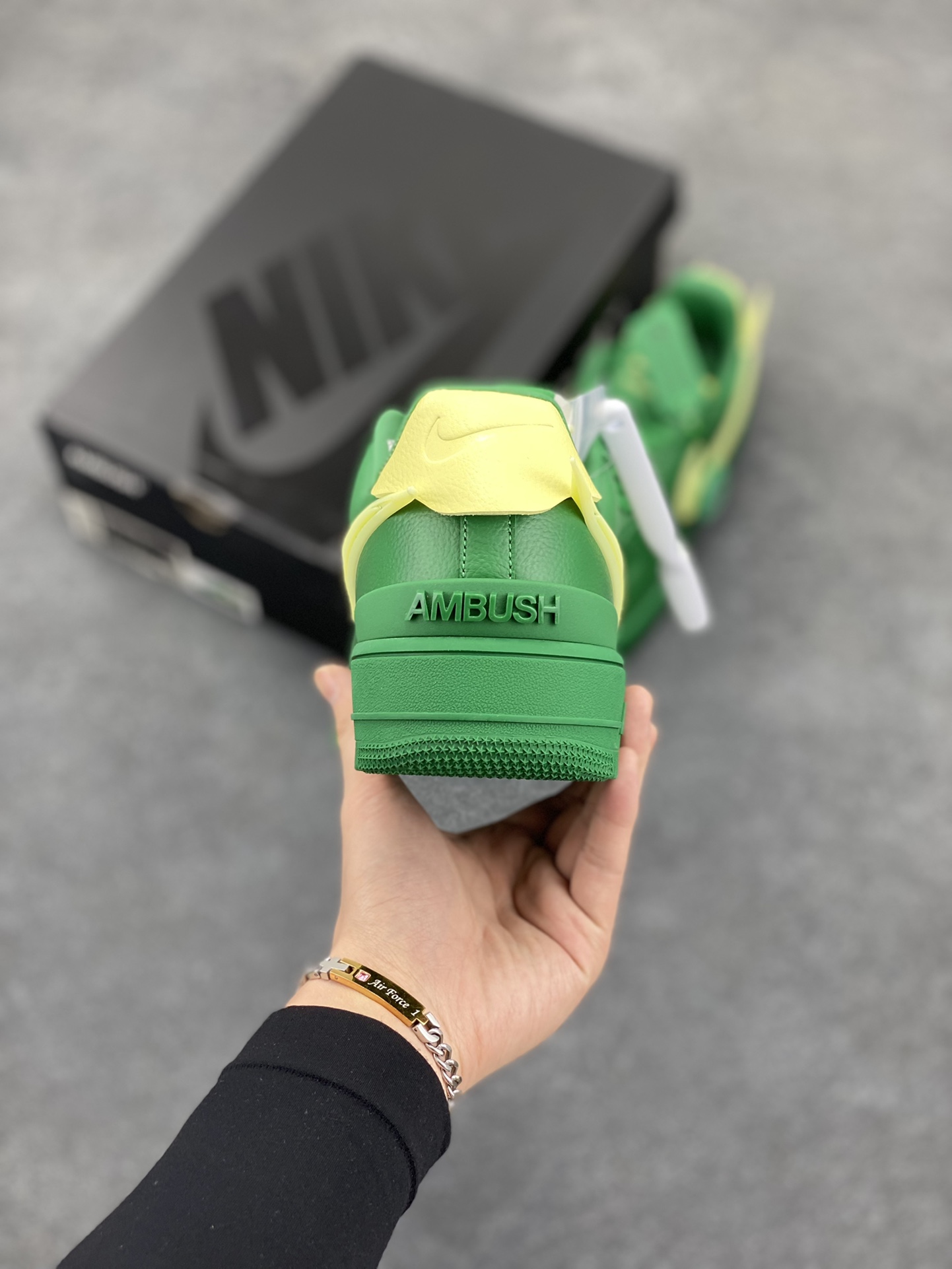 图片[4]-HY版本💯 韩裔美籍设计师Yoon Ahn主理时尚品牌AMBUSH x Nike Air Force 1 Low SP\”Phantom\”空军一号宽底版系列低帮百搭休闲运动板鞋“联名绿大钩” 原楦头原纸板 打造纯正空军版型 专注外贸渠道 全掌内置蜂窝气垫 原盒配件 原厂中底钢印、拉帮完美 货号：DV3464-300 尺码：35.5 36 36.5 37.5 38 38.5 39 40 40.5 41 42 42.5 43 44 44.5 45 46 47-选品中心