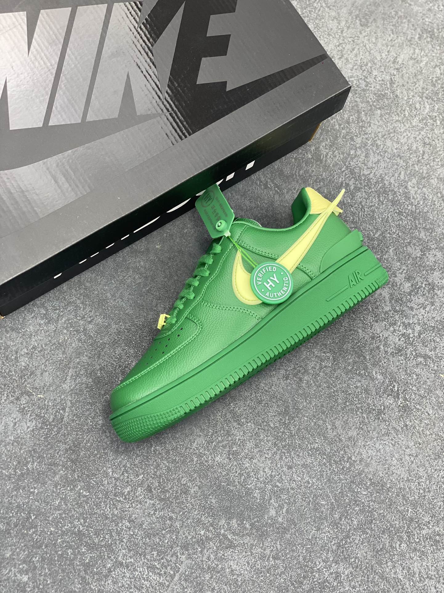 图片[7]-HY版本💯 韩裔美籍设计师Yoon Ahn主理时尚品牌AMBUSH x Nike Air Force 1 Low SP\”Phantom\”空军一号宽底版系列低帮百搭休闲运动板鞋“联名绿大钩” 原楦头原纸板 打造纯正空军版型 专注外贸渠道 全掌内置蜂窝气垫 原盒配件 原厂中底钢印、拉帮完美 货号：DV3464-300 尺码：35.5 36 36.5 37.5 38 38.5 39 40 40.5 41 42 42.5 43 44 44.5 45 46 47-选品中心
