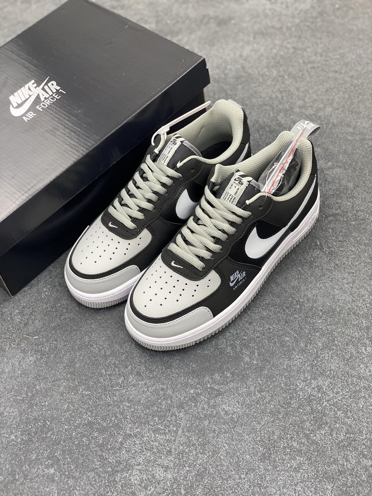 图片[8]-海外限定  Nike Air Force 1 Premium 影子灰配色 空军一号低帮休闲板鞋 定制皮料 3M反光 原楦头原纸板 纯正版型 内置全掌气垫 货号：BQ6818-009 尺码：36 36.5 37.5 38 38.5 39 40 40.5 41 42 42.5 43 44 44.5 45-选品中心