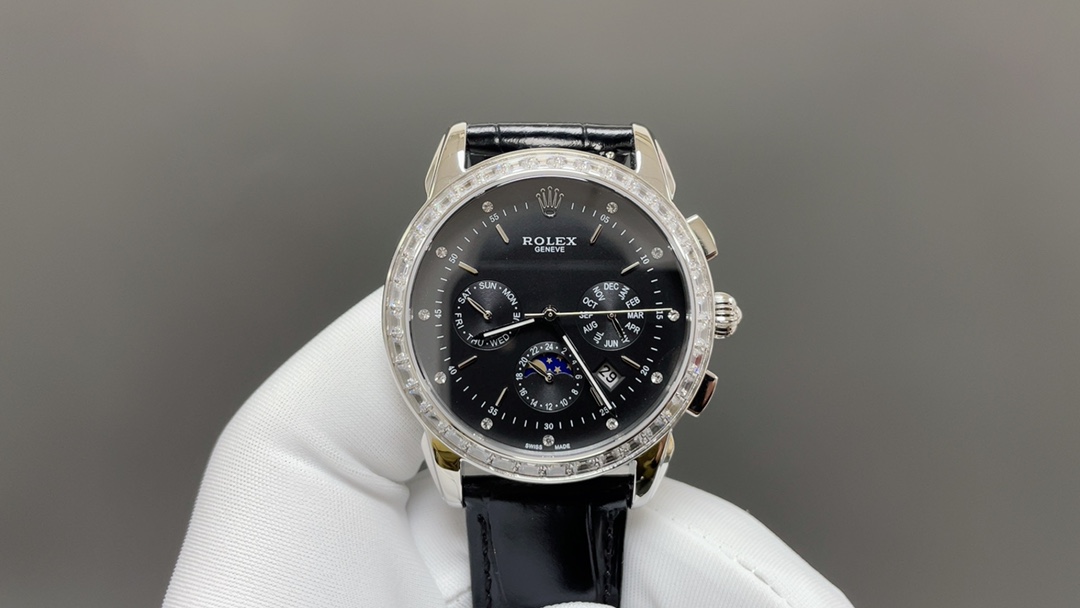 NO:392542,Produced by Rolex Factory - High-quality! [Rose] [Rose] TW Premium Products Latest Masterpiece Real Shot [Rose] [Rose] Time Never Says But Answers All Questions Rolex Specially Launches New Rolex Cellini Series Complex Function Series Launches Top Quality ROLEX Xiaohongshu Hot Products [Love] Multi-function Watches Officially Launched!  1. Equipped with the original imported moon phase function movement mechanical watch, accurate zero return time repair!  2 The dial uses Roman Swarovski rhinestones as the scale to further show the luxurious temperament of this watch!  The 3-belts are made of imported square cowhide straps, the watch mirrors are made of sapphire mirrors, and the perspective bottom cover!  4 diameter men's model 41 mm, thickness 10 mm!  5 The watch functions combine week, month, date, moon, sun and other functions, and are representative works of high-end watches. The reputation of nobleness reveals nobility and tastes very much!  A real crocodile leather strap can be replaced!  Welcome to reprint!  ,rolex,cowhide,crocodile skin19860909劳力士大厂出品-质量上乘![玫瑰][玫瑰]TW精品 最新力作 实拍 [玫瑰][玫瑰]时间从不说话 却回答了所有问题 劳力士 特推出新款劳力士切利尼系列 复杂功能系列上市 顶级品质 ROLEX 小红书爆款[爱心] 多功能腕表 正式上市！1搭载原装进口月相功能机芯机械表走时精准零返修！2表盘上采用罗马施华洛水钻作为刻度更显示出这款腕表的华贵气质！3皮带采用进口方形牛皮表带,表镜采用蓝宝石镜面,透视底盖！4直径男款41毫米,厚度10毫米！5腕表功能汇集星期/月份/日期/月亮/太阳等功能于一身,为高端腕表的代表之作 尊贵彰显之美誉细节之处透露高贵,品位十分！可换真鳄鱼皮表带！欢迎转载！,,rolex,cowhide,crocodile skin,Watch