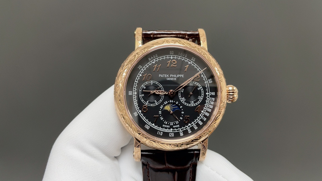 NO:392547,Patek Philippe [Iron Strike and Silver Hook, Vibrant and Powerful] High-value New Product, Quite, Retro, Superb Craftsmanship!  The best collection of the year - Patek Philippe classic super complex multi-functional perpetual calendar function watch The team has been carefully designed for more than two years, regardless of cost, dares to be the first, strives for perfection, overcomes many difficulties, and breaks through multi-layer technical bottlenecks. The movement model is CH 29- upgraded version, with stable quality!  [Watch strap] Classic Italian calf leather strap with clear texture and good texture. It is matched with the top Patek Philippe lantern buckle on the market, and is universally original and stress-free. The elegant Calatrava carved case is very personalized, with a 42mm diameter suitable for the public male handset, which is consistent with the counter. It is very business-friendly and casual.,, patek philippe,cowhide19860909百达翡丽【铁划银钩 苍劲有力】高颜值新品 古朴.复古.精湛的工艺！ 年度最佳典藏之作——百达翡丽古典超级复杂多功能 万年历功能腕表 团队历时两年多精心设计,不计成本,敢为人先,力求完美,克服重重难关,突破多层技术瓶颈,机芯型号为CH 29- 升级版,质量稳定！【表带】经典意大利小牛皮表带,纹路清晰,质感好.搭配圈市面最顶级的百达翡丽灯笼表扣,通用原装无压力. 优雅的Calatrava雕花表壳极具个性,42毫米的表径适配大众男性手寸,与专柜一致,非常商务可亦休闲.,,patek philippe,cowhide,Watch