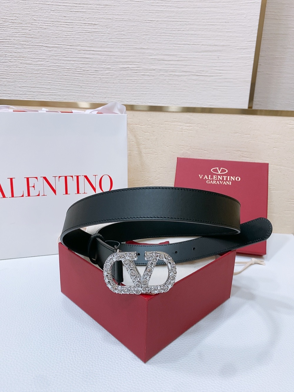[Valentino Belts]Decorated with Swarovski imitation pearlsSwaroot diamond p