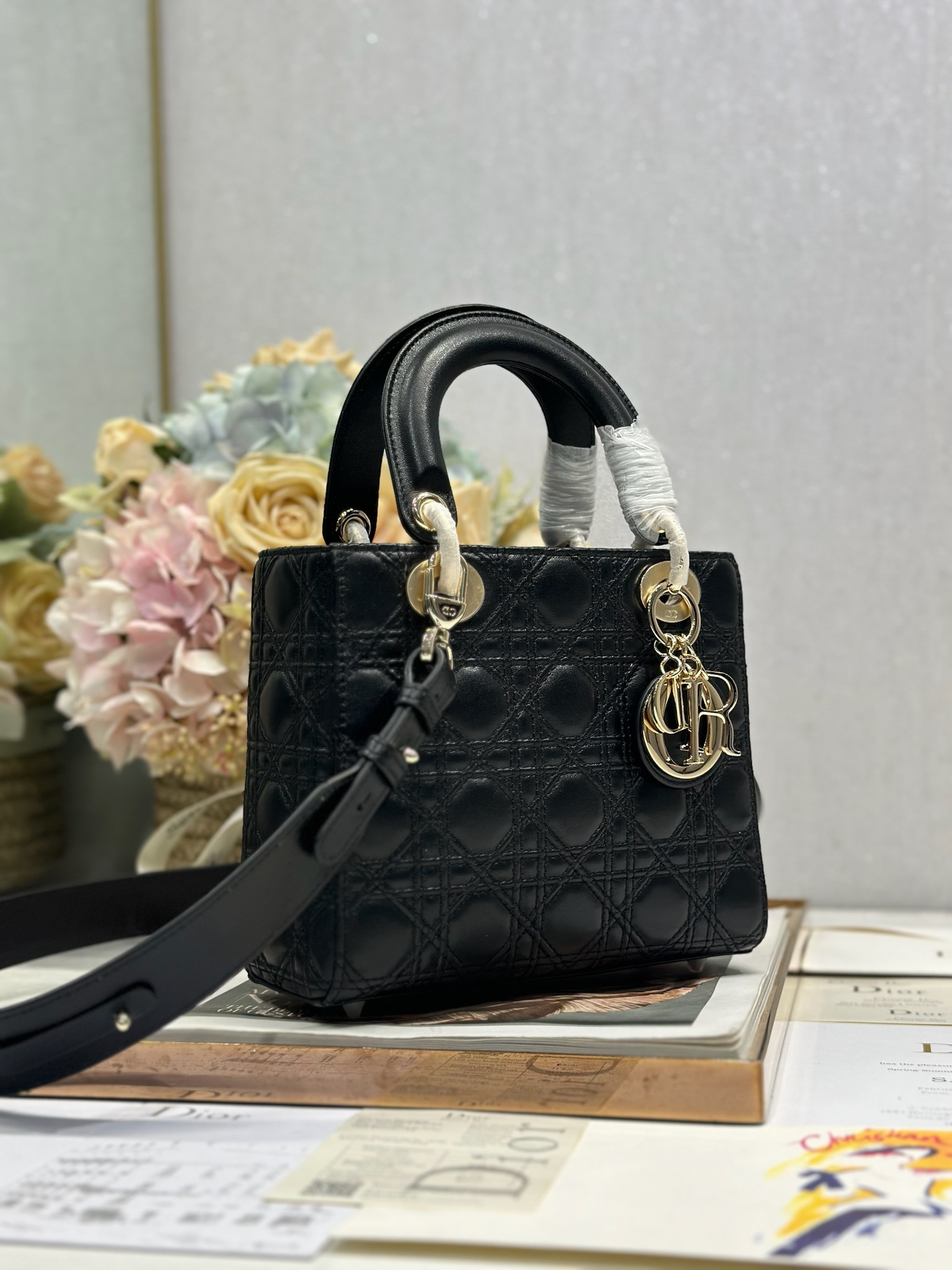 Lady Dior My ABCDior Bag, Small, Black Lambskin, Cannage Stitching 3 i1735477219 5142 1