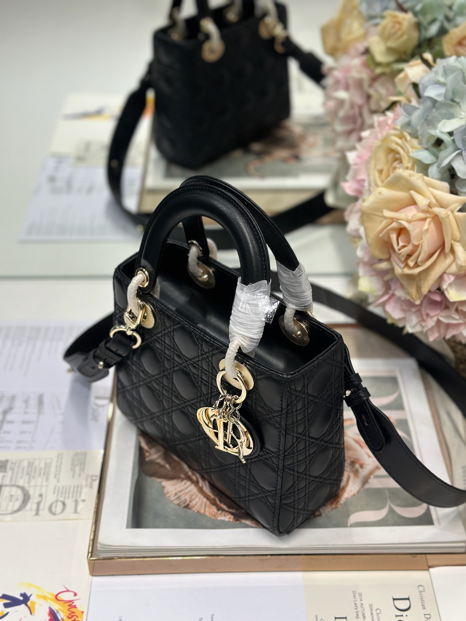 Lady Dior My ABCDior Bag, Small, Black Lambskin, Cannage Stitching 4 i1735477219 6446 2