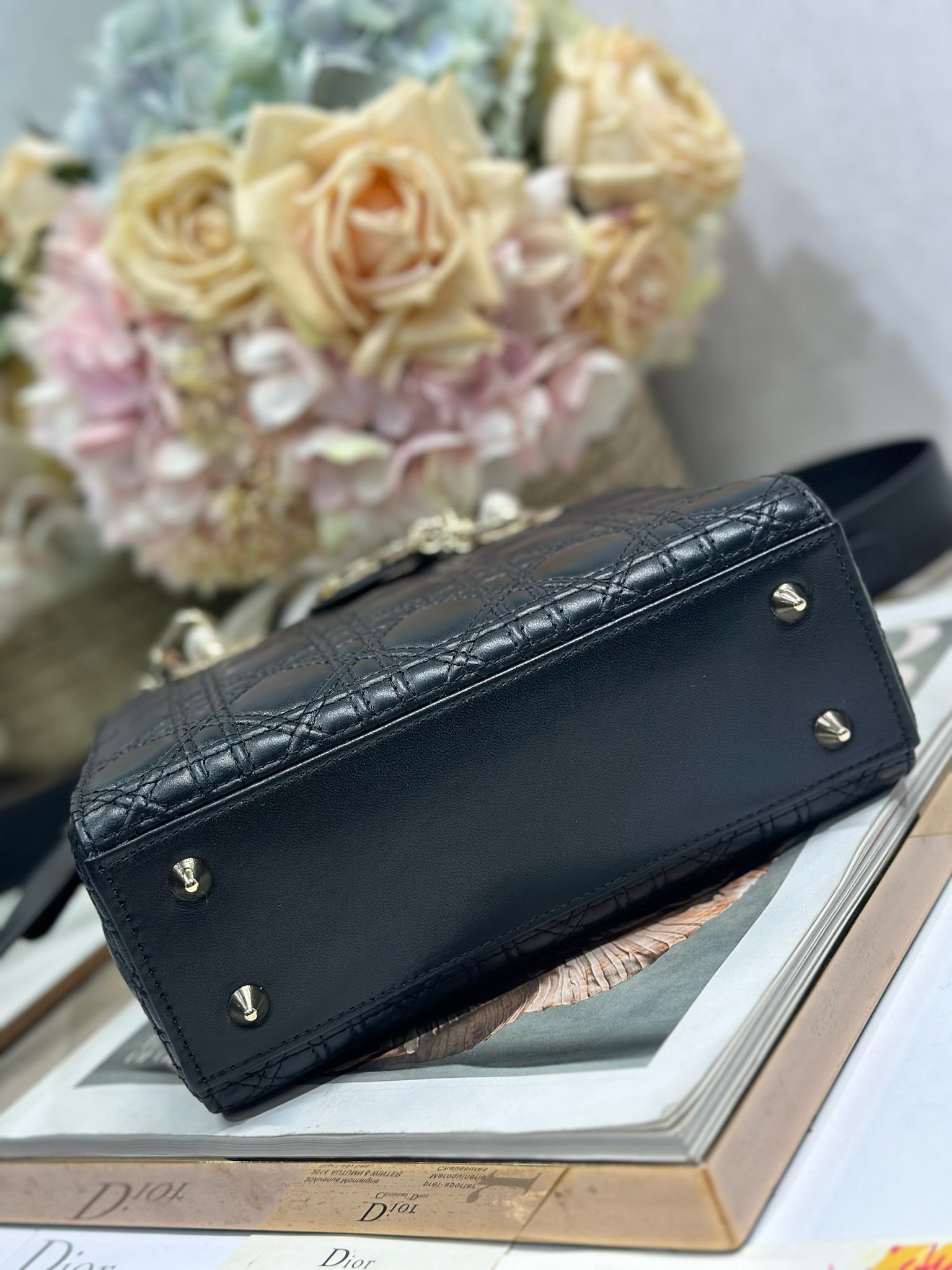 Lady Dior My ABCDior Bag, Small, Black Lambskin, Cannage Stitching 7 i1735477219 8434 5