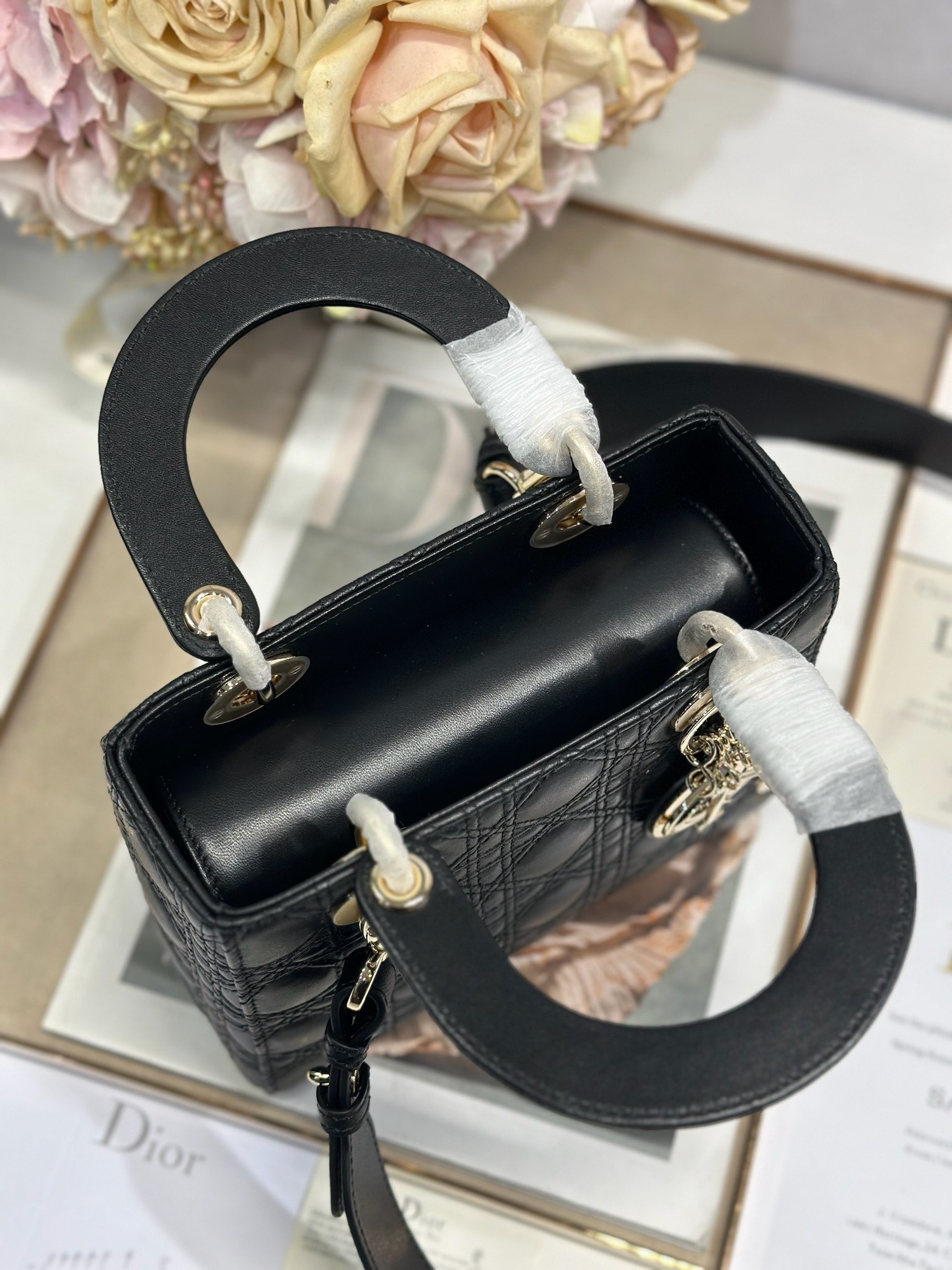 Lady Dior My ABCDior Bag, Small, Black Lambskin, Cannage Stitching 8 i1735477219 8674 6