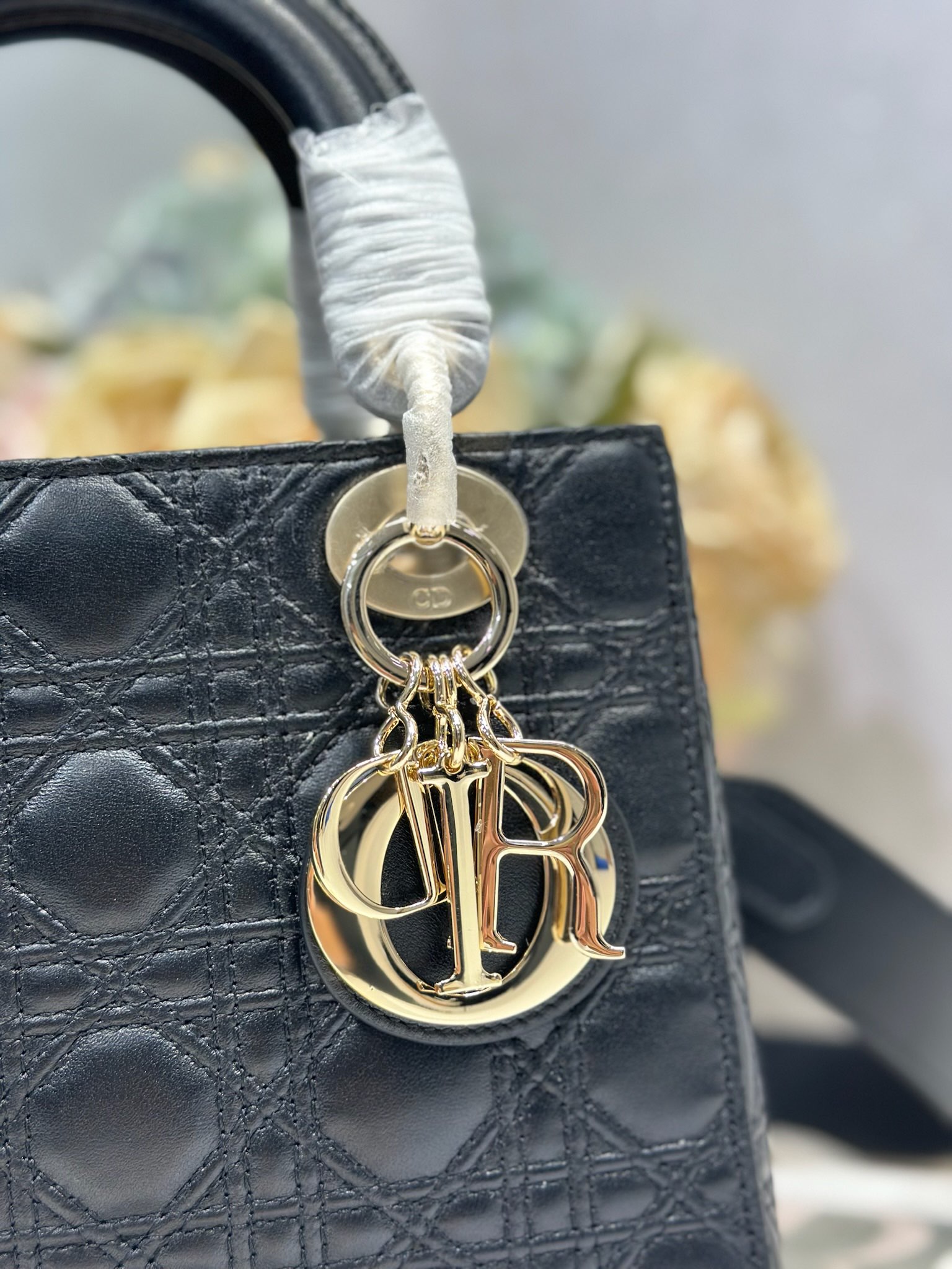 Lady Dior My ABCDior Bag, Small, Black Lambskin, Cannage Stitching 5 i1735477219 9728 3