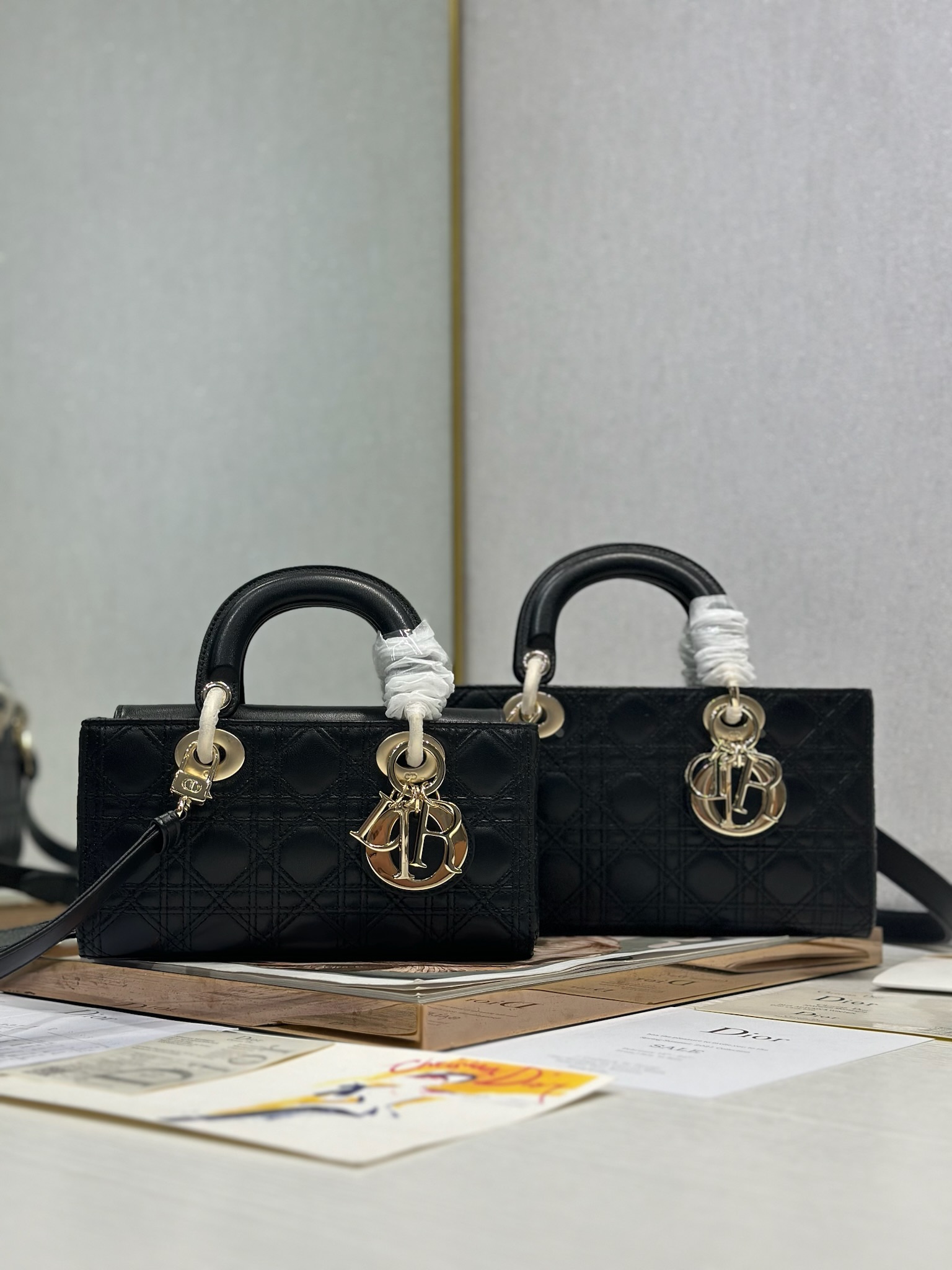 Lady Dior Black Lambskin Cannage Stitching Handbag - Icon Style & Craftsmanship 2 i1735477582 3637 1