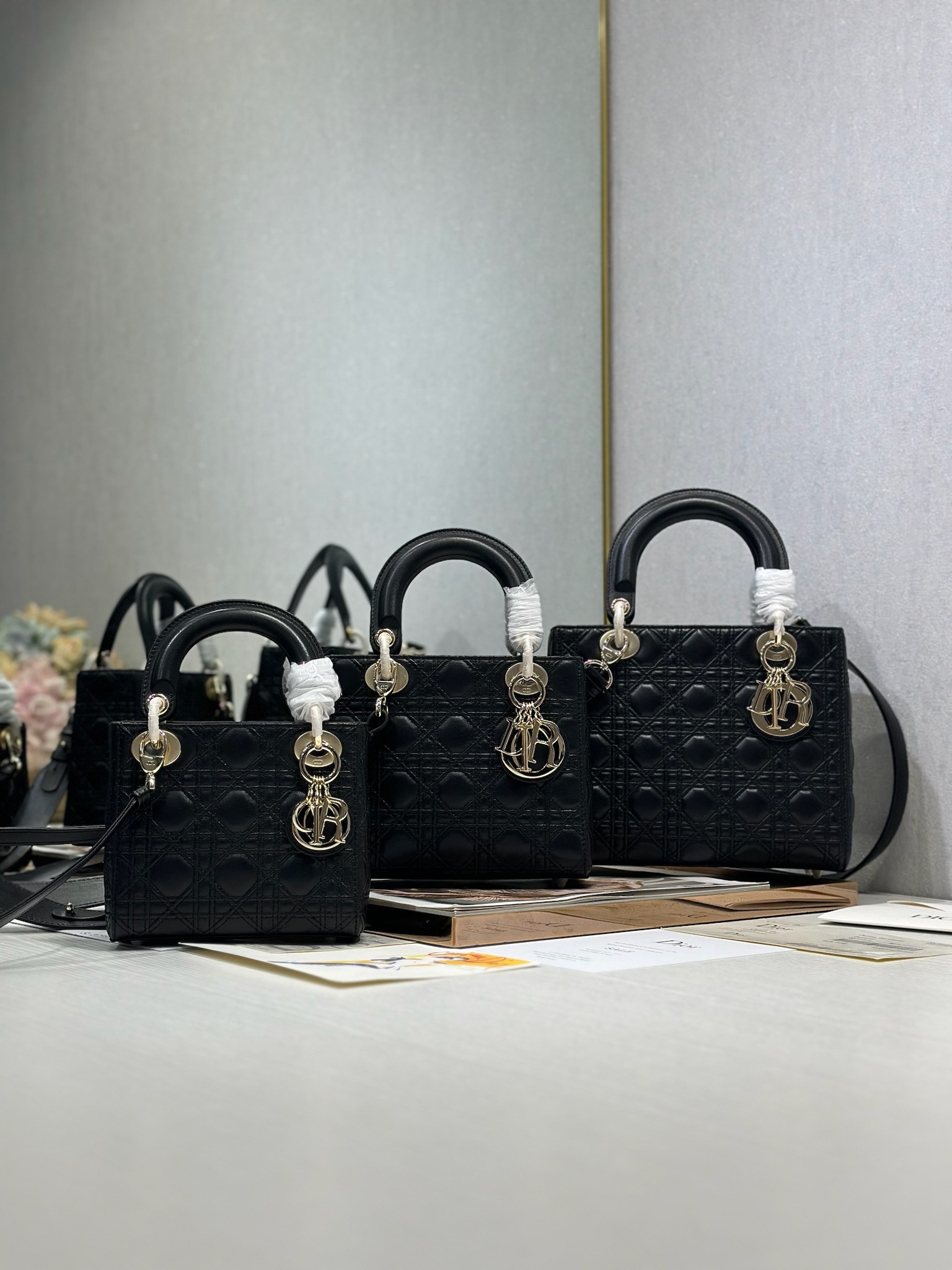 Lady Dior Black Lambskin Cannage Stitching Handbag - Icon Style & Craftsmanship 1 i1735477582 8957 0