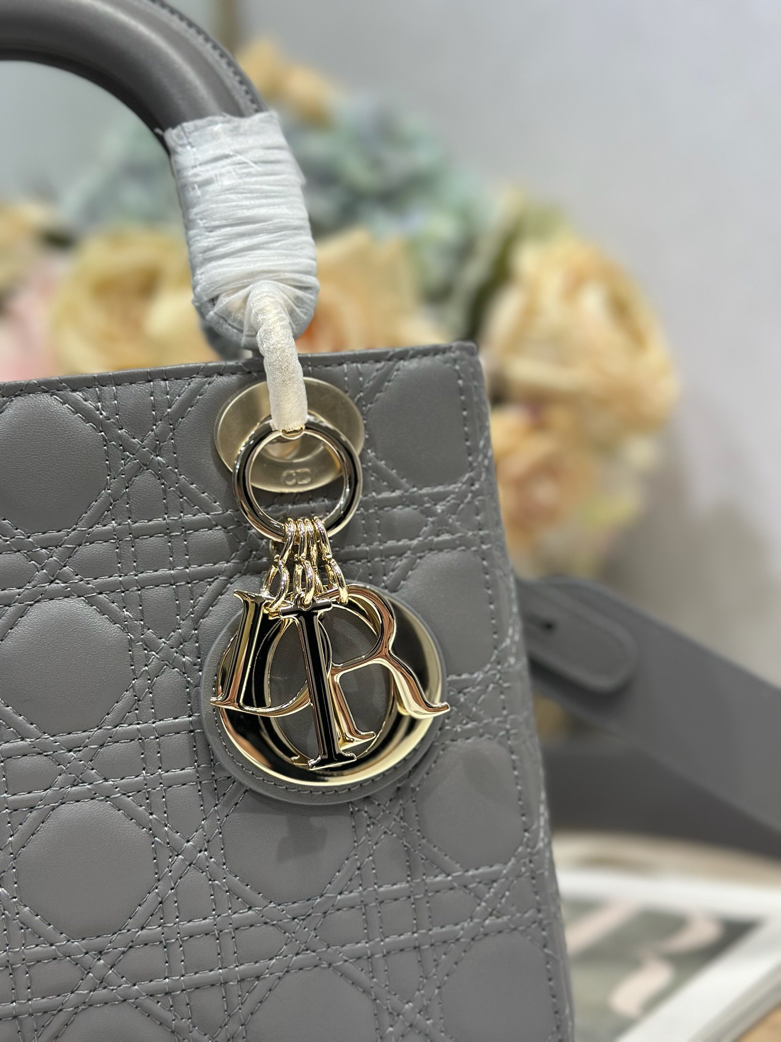 Lady Dior My ABCDior Bag, Gray Lambskin with Cannage Stitching, Small Size 5 i1735477998 3798 3