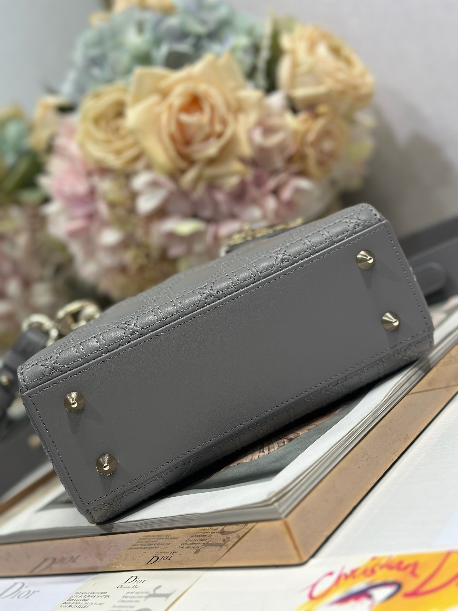 Lady Dior My ABCDior Bag, Gray Lambskin with Cannage Stitching, Small Size 8 i1735477998 7313 6