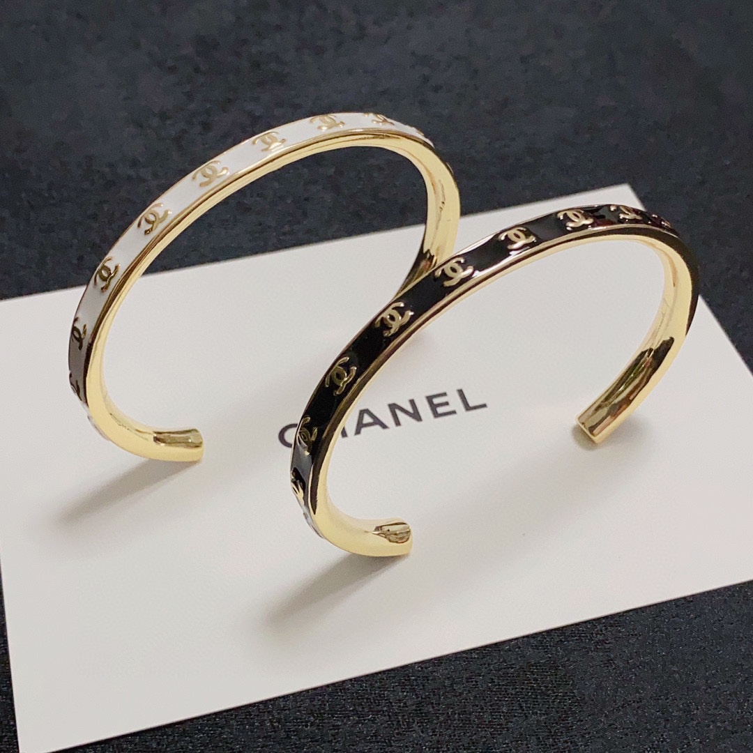 white enamel opening bracelet 💜 Chanel high-quality colored bracelet 🍀🍀🍀 Sup - Jewelry 9