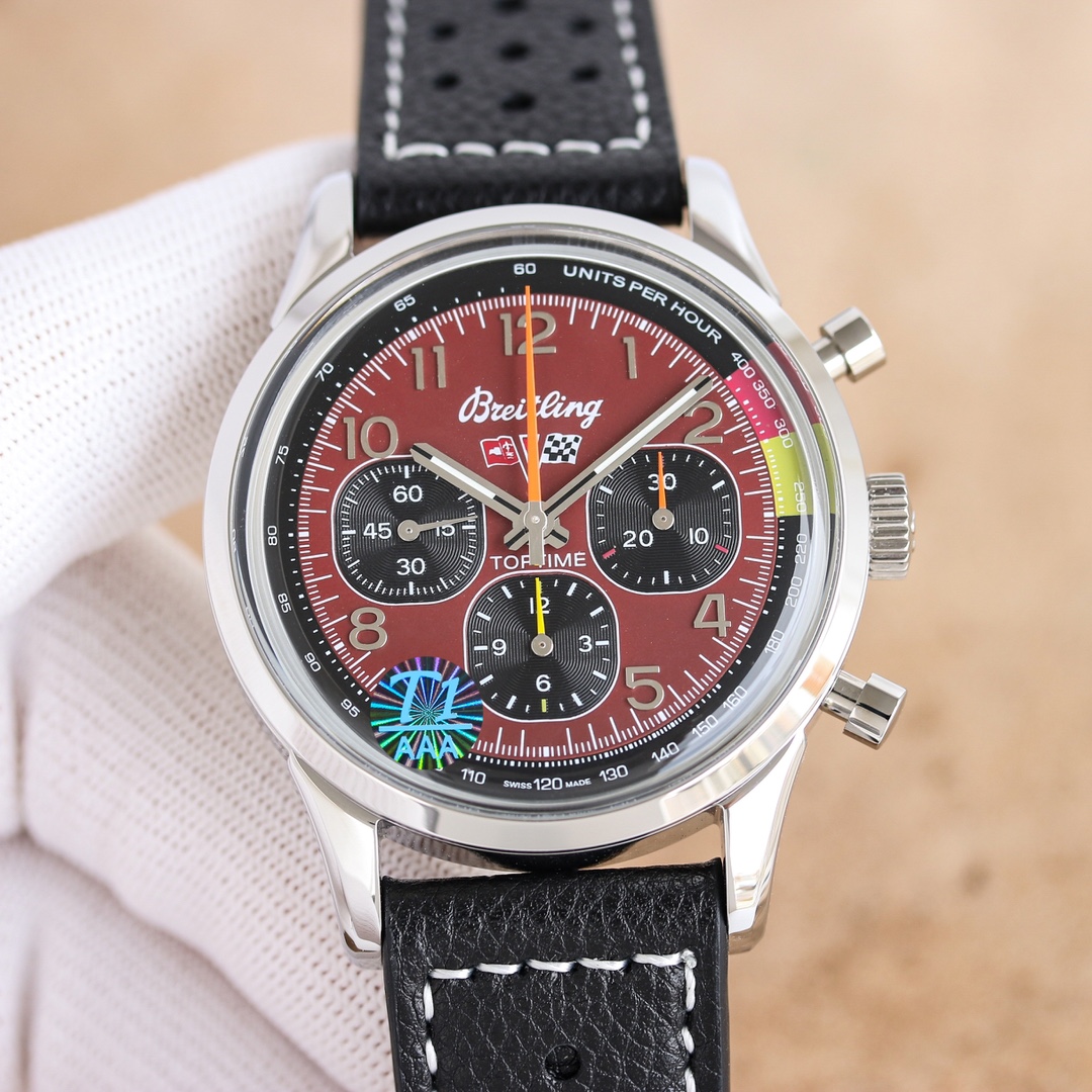 NO:147138,Unified TOP Breitling's new chronograph (Navitimer), Breitling rejuvenates the classic watch with bold colors. Its size is 42mm, and the iterative model is undoubtedly an authentic unique chronograph. It has a unique decoration on the back cover and uses a 316 stainless steel bezel to easily hold it and effectively protect the double-sided anti-glare sapphire watch. The dial is available in black, blue and white, and is decorated with large-size luminous hands and hour markers. Perfect workmanship!  Welcome to taste it!  breitling19860909统一 TOP百年灵全新计时腕表（Navitimer）,百年灵以大胆色彩焕新演绎经典腕表.尺寸42mm,迭代款无疑是地道的独特计时腕表,带有后盖表面独特饰片,采用316精钢表圈,实现轻松握持,有效保护双面防眩蓝宝石表镜.表盘有黑色、蓝色及白色可选,均饰有大尺寸夜光指针和时标.做工完美！欢迎品鉴！,,breitling,Watch