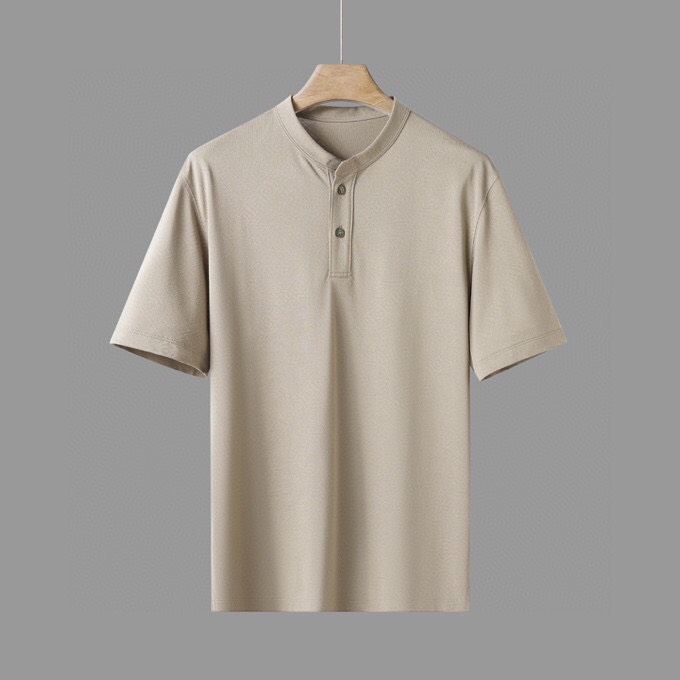 🅿️210🔥armani Armani Nouveau travail de 25 ans, American Retro  Henry Neck Shirt T-shirt à manches courtes à manches courtes. Dès 1839, la conférence Henry Royal Sechou est née. Créez un look masculin et dur, et le réglage de la placard fournit également une quantité lâche. Six couleurs M-4xl. Convient à l’usure: Daily  / Business  Design:  Le tissu adopte des motifs continus à quatre côtés (similaires aux modèles Givenchy). Coton de tennis ➕Cool Max Cool Yarn Mélange. Les fibres naturelles de Tencel et du coton sont légères et texturées, peuvent rapidement absorber la sueur et avoir une excellente respirabilité. La surface du tissu est soyeuse et douce, avec une conception à 2 bouton, et la correspondance de bouton de coquille en haute mer, qui est extraordinaire et luxueuse.  Le corps entier est fait de doubles broches dans la même couleur, qui est ferme et difficile à déformer et est particulièrement belle. Le design Hem Slit ajoute de la commodité au mouvement, en mettant et en décollant, en marchant et en faisant de l’exercice. Nombre de codes: M-4XL (veuillez signaler la taille et le poids si vous passez une commande)