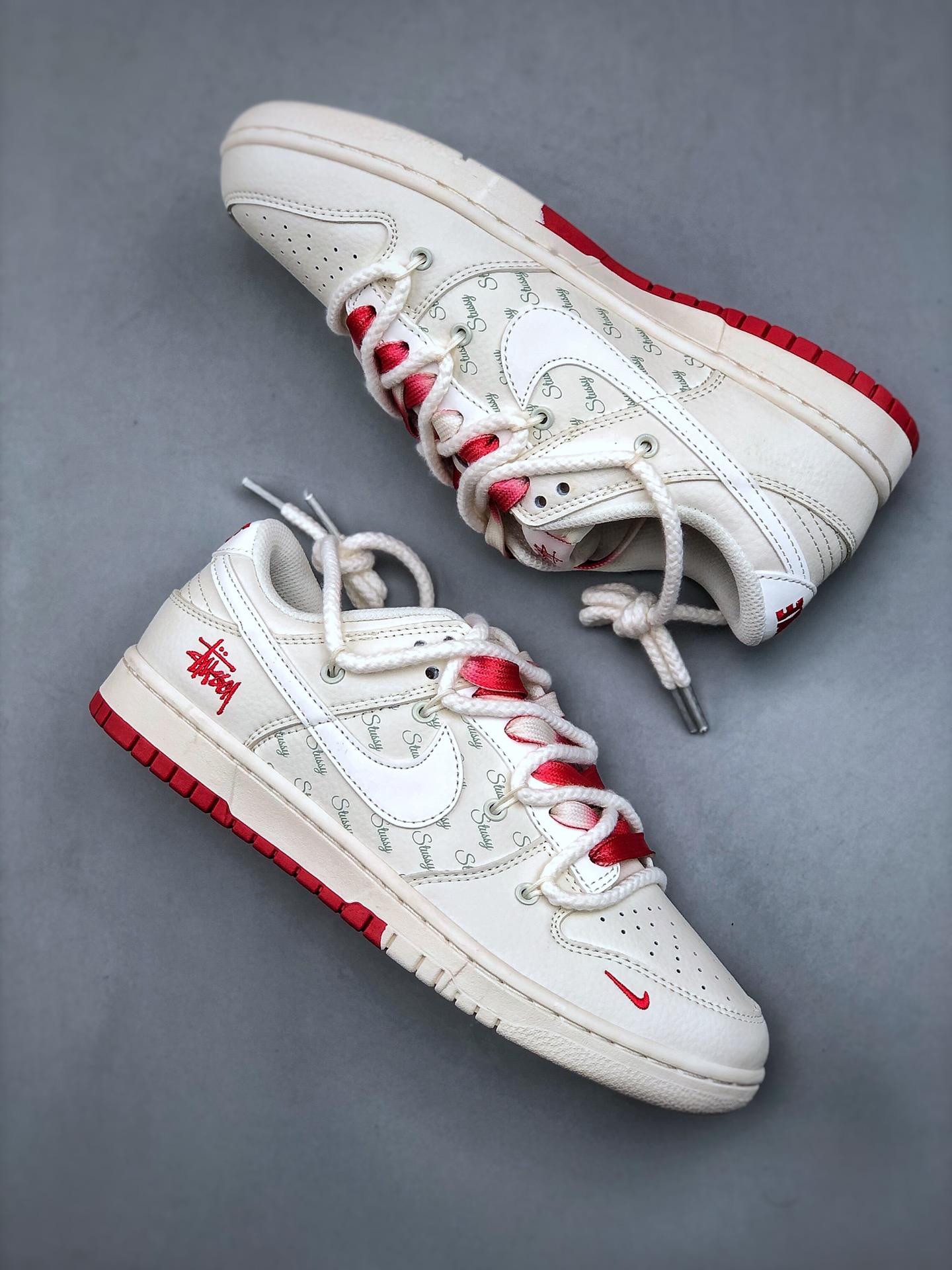 Nike SB Dunk Low Stussy White Red Sneakers Designer Casual Shoes 10 i1735501417 8459 8