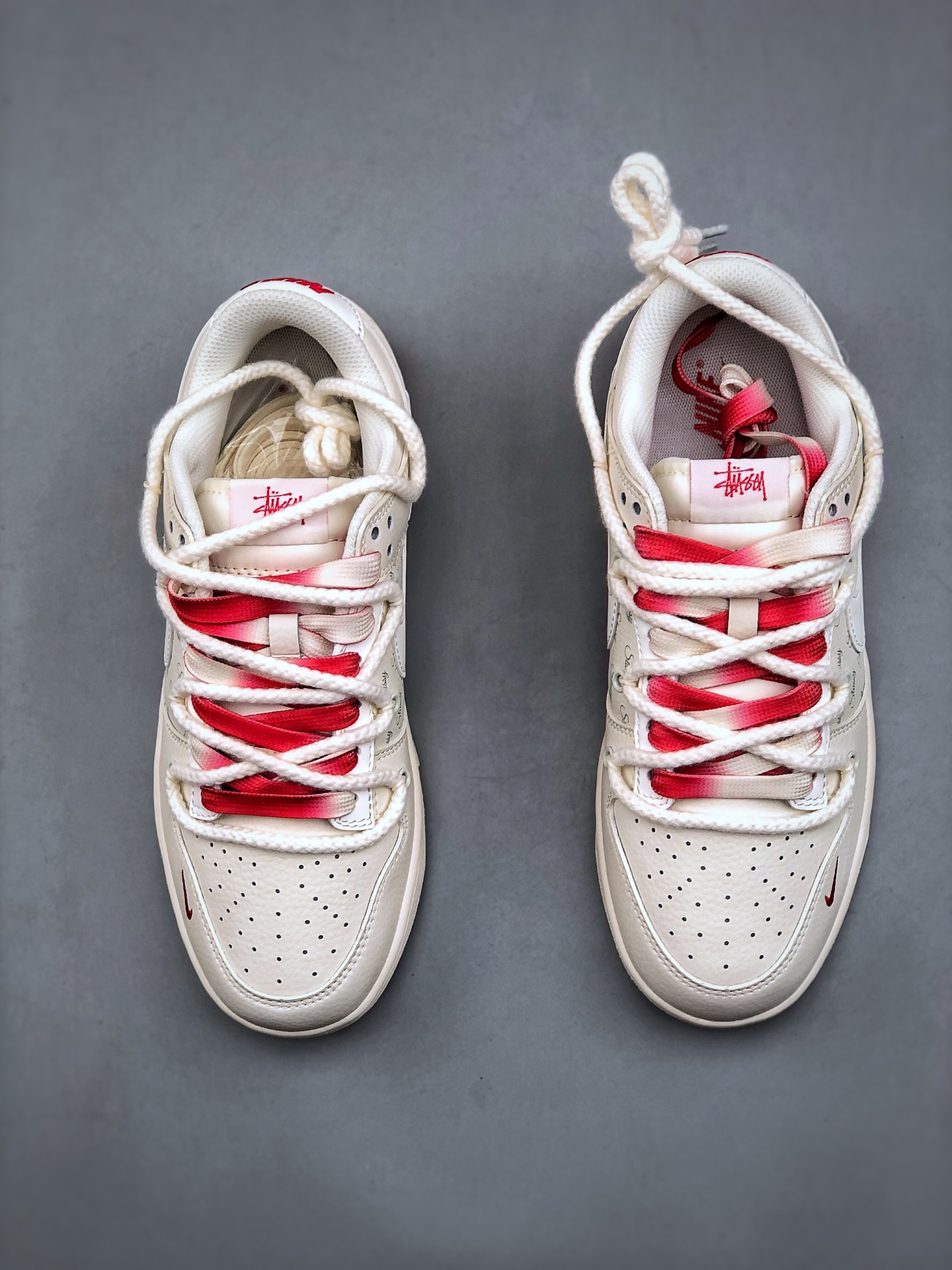 Nike SB Dunk Low Stussy White Red Sneakers Designer Casual Shoes 6 i1735501417 9718 4
