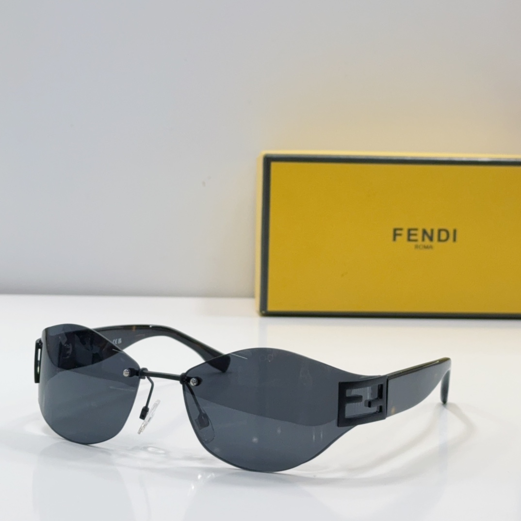 FENDI 无框 太阳镜 黑色