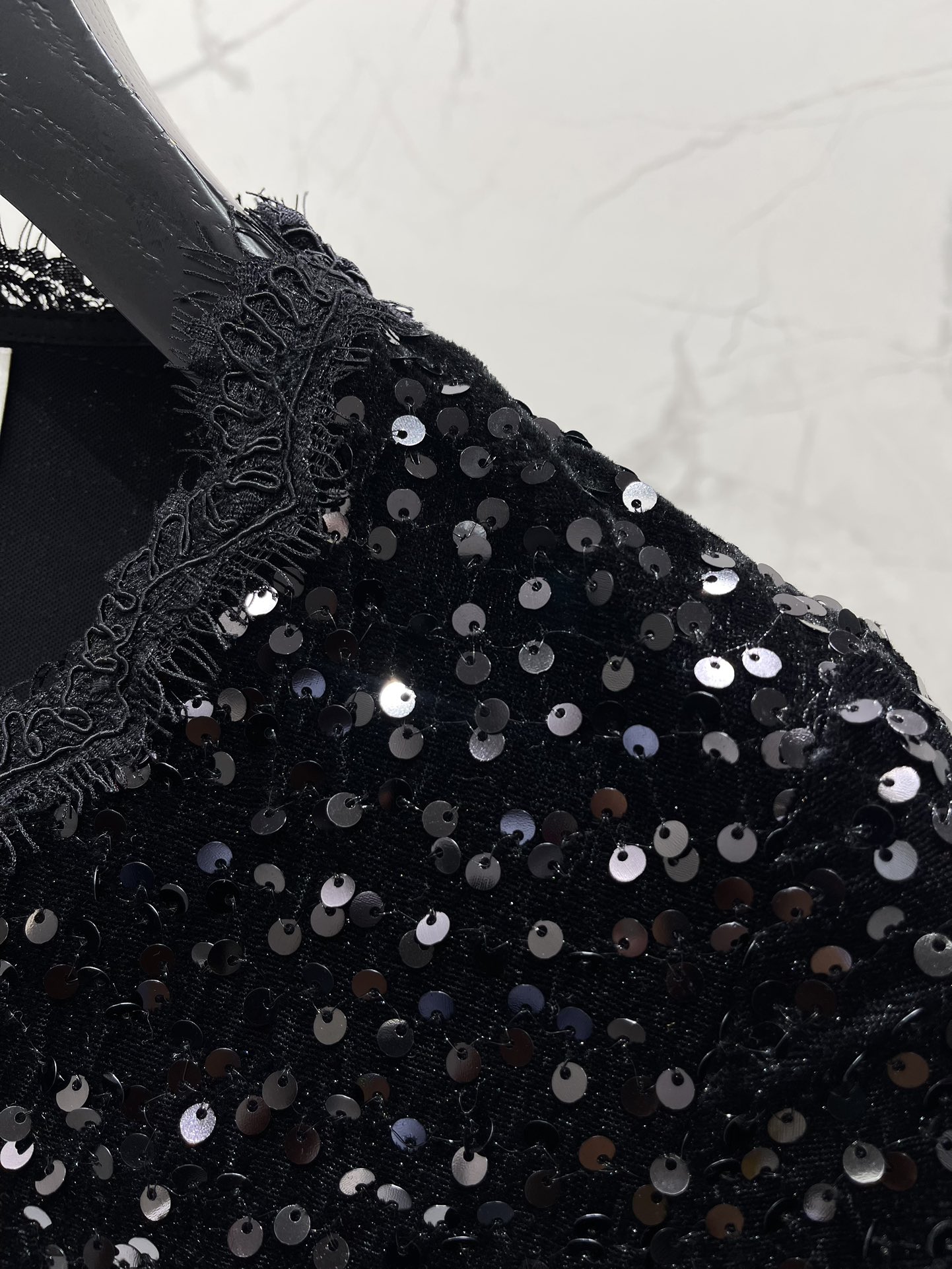 Yves Saint Laurent Sequin Lace-Trim V-Neck Top - Shimmer and Shine 5 i1735615435 4313 2