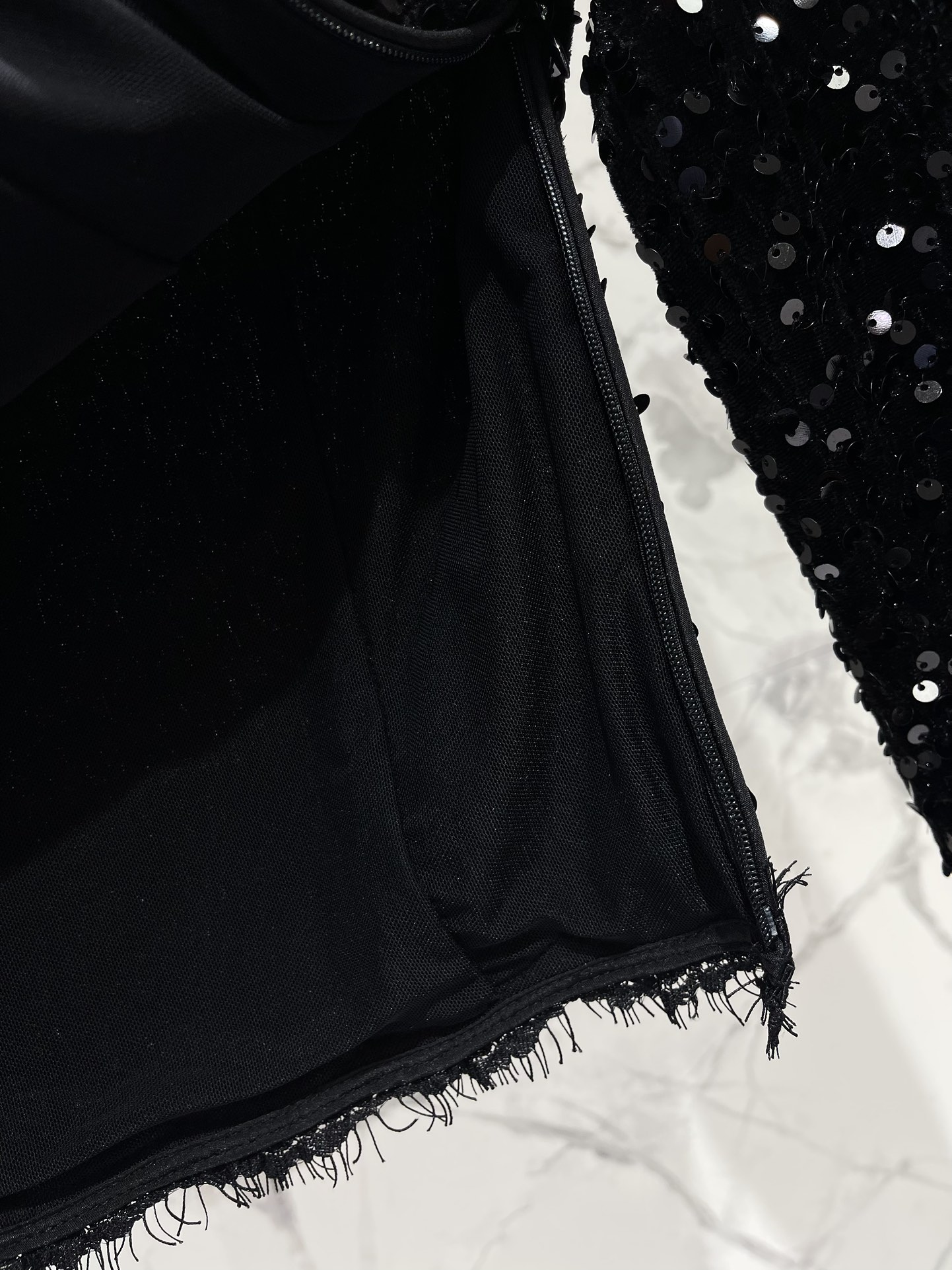 Yves Saint Laurent Sequin Lace-Trim V-Neck Top - Shimmer and Shine 8 i1735615435 8323 6