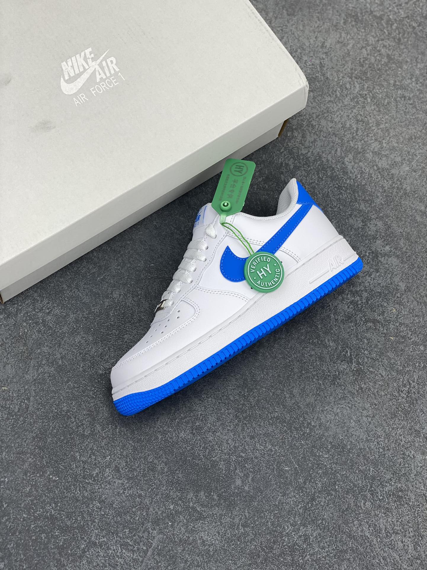 图片[7]-HY版本💯 Nk Air Force 1\’07 Low 白宝蓝 空军一号低帮休闲板鞋 原楦头原纸板 打造纯正空军版型#专注外贸渠道 全掌内置蜂窝气垫 #原盒配件 原厂中底钢印、拉帮完美 货号：FJ4146-103 尺码：35.5 36 36.5 37.5 38 38.5 39 40 40.5 41 42 42.5 43 44 44.5 45 46-选品中心