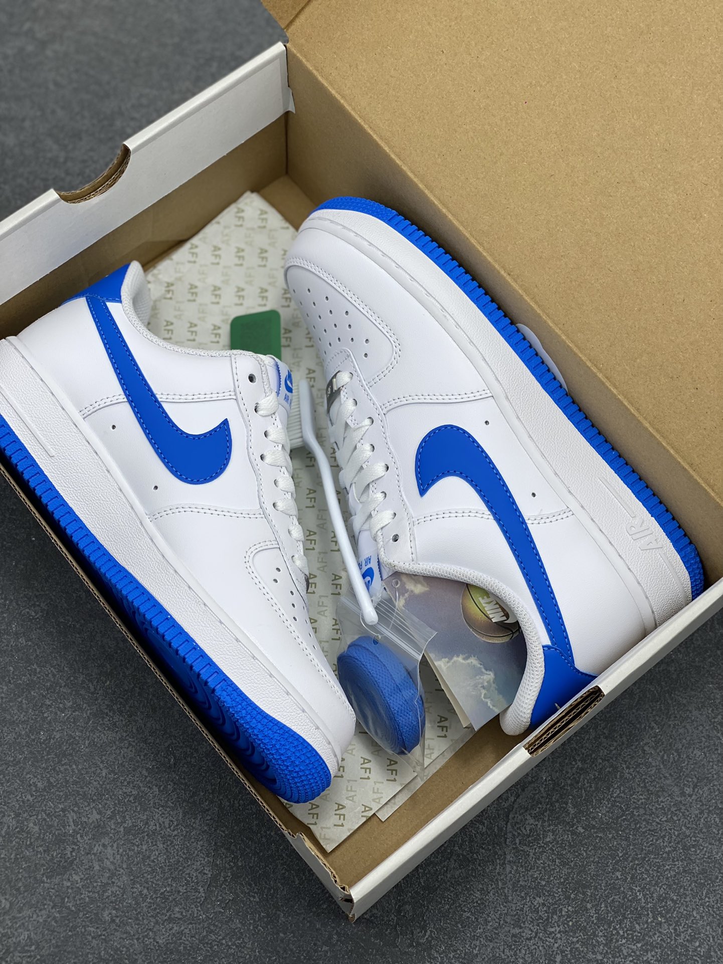 图片[9]-HY版本💯 Nk Air Force 1\’07 Low 白宝蓝 空军一号低帮休闲板鞋 原楦头原纸板 打造纯正空军版型#专注外贸渠道 全掌内置蜂窝气垫 #原盒配件 原厂中底钢印、拉帮完美 货号：FJ4146-103 尺码：35.5 36 36.5 37.5 38 38.5 39 40 40.5 41 42 42.5 43 44 44.5 45 46-选品中心