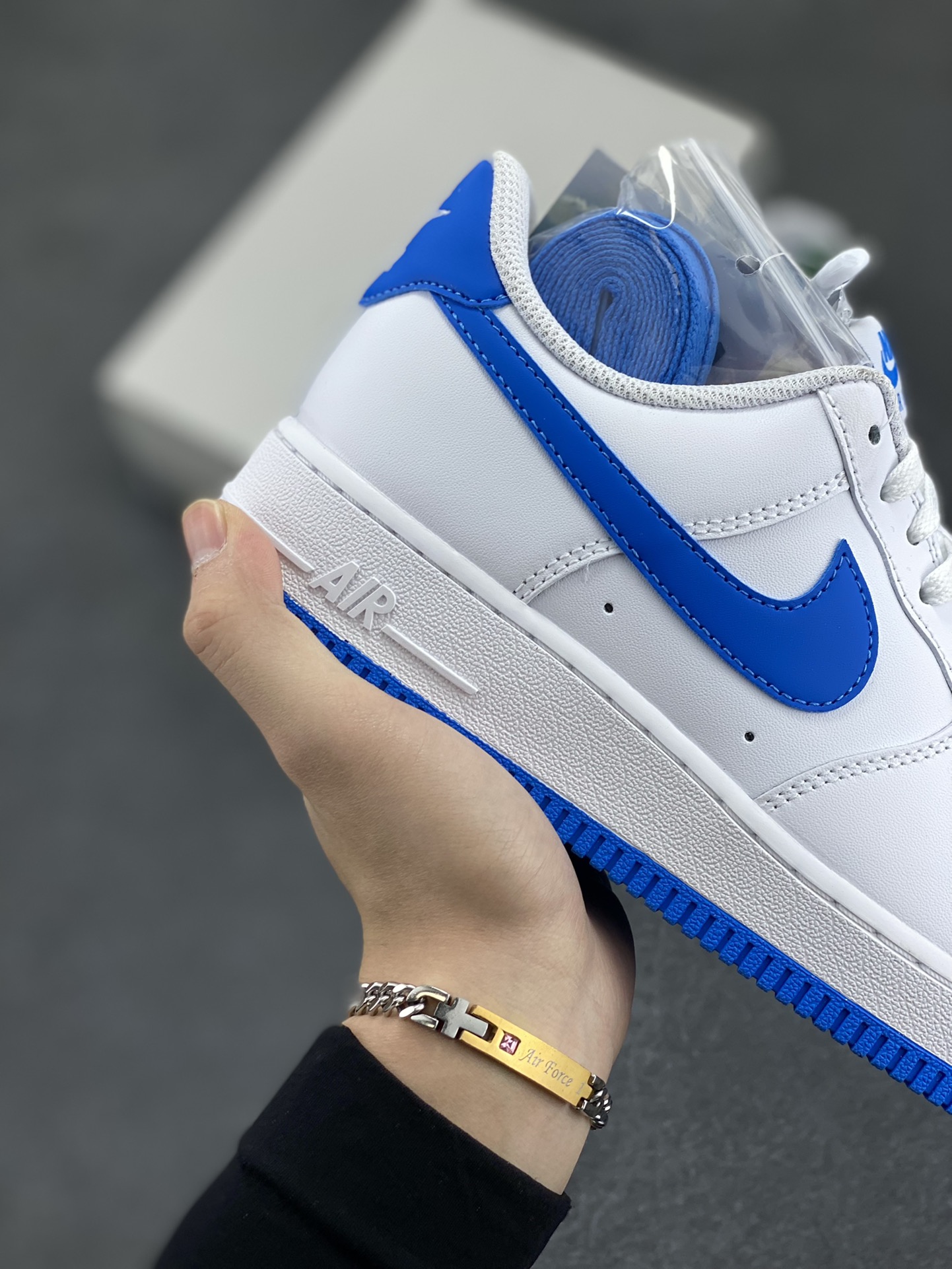 图片[6]-HY版本💯 Nk Air Force 1\’07 Low 白宝蓝 空军一号低帮休闲板鞋 原楦头原纸板 打造纯正空军版型#专注外贸渠道 全掌内置蜂窝气垫 #原盒配件 原厂中底钢印、拉帮完美 货号：FJ4146-103 尺码：35.5 36 36.5 37.5 38 38.5 39 40 40.5 41 42 42.5 43 44 44.5 45 46-选品中心