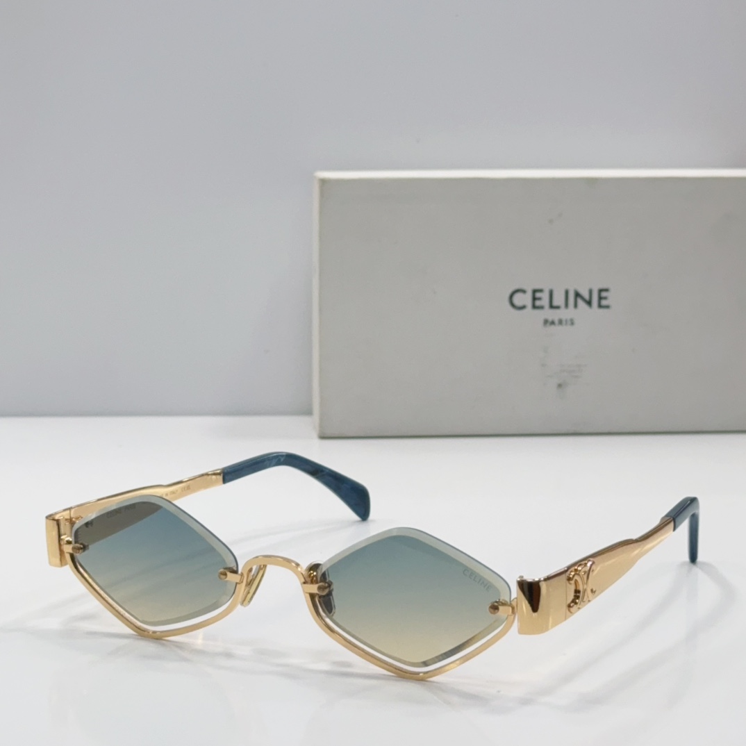 CELINE Sunglasses Metal Geometric Gradient