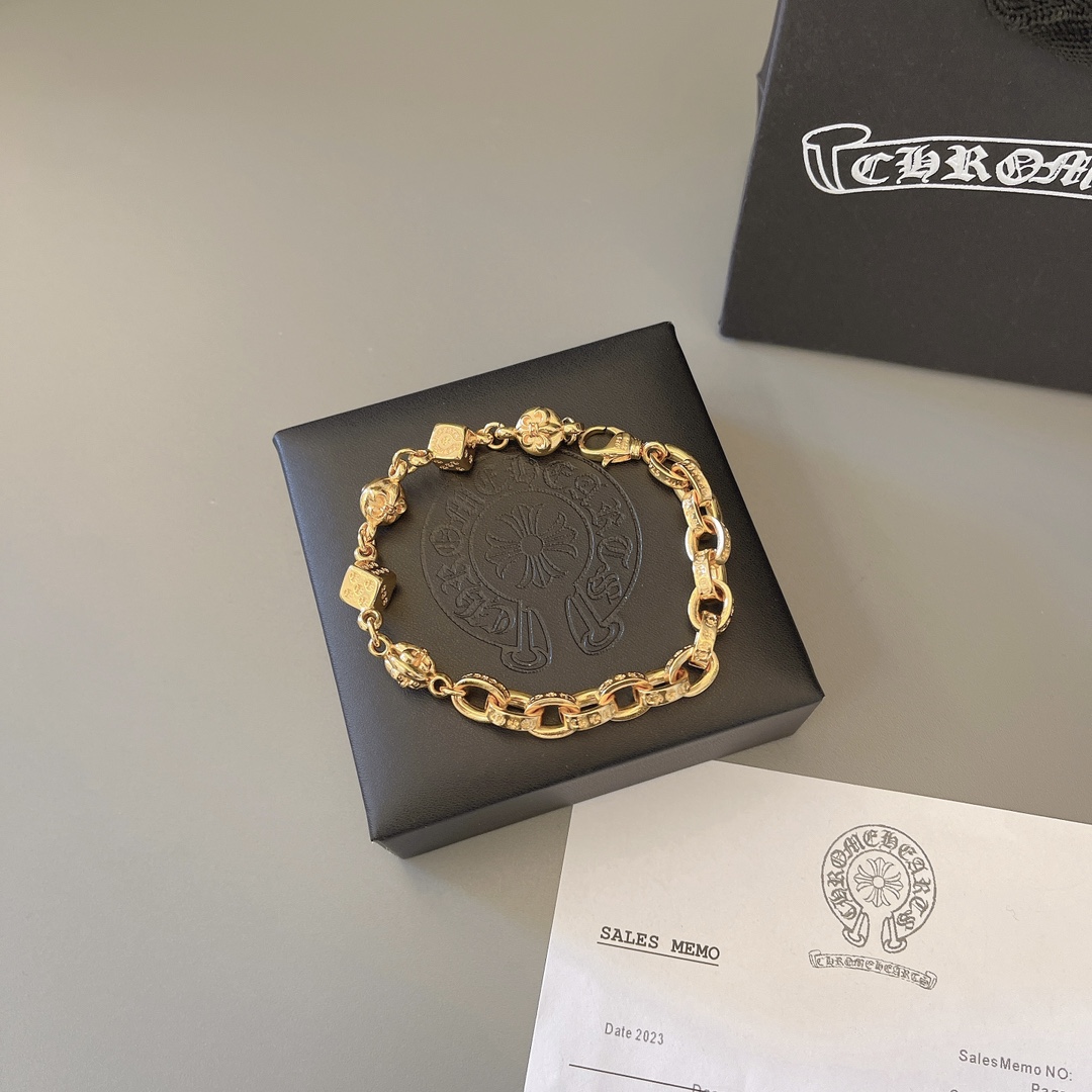 NO:112799,Too handsome and exciting the latest model Crocelebrity, no explosion, factory direct sales, original one-to-one reproduction, Crocelebrity gold bracelet, jewelry boutique, chrome hearts, bracelet, gold19860909太帅爆了最新款克罗心 不爆不发 厂家直销 原版一比一复刻 克罗心黄金色手链,饰品精品,chrome hearts,bracelet,gold,Jewelry
