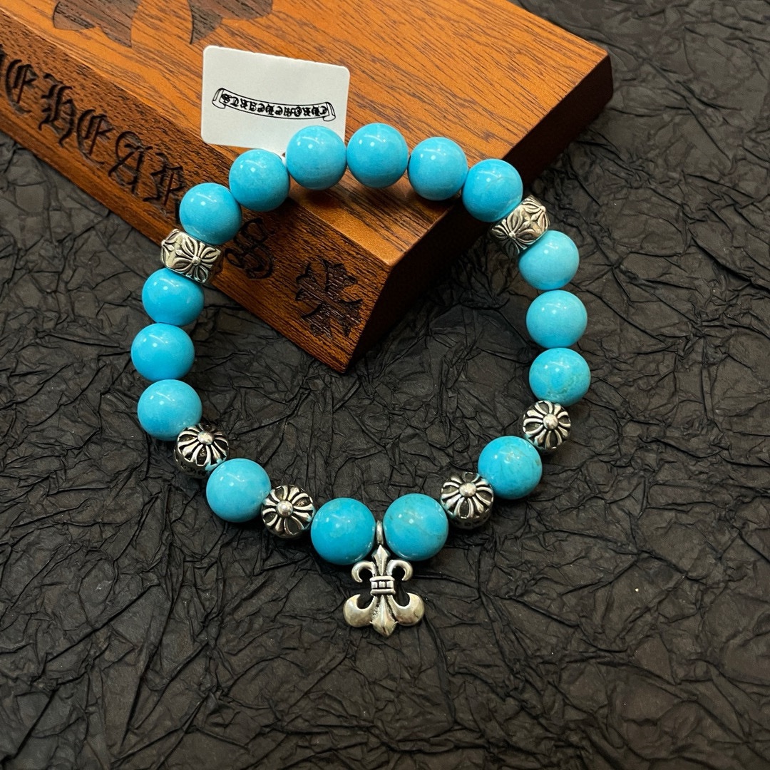 新款【专柜品质】Chrome Hearts克罗心 经典复古多元素蓝松石手串手链 ,快手/ins/小红书热门 6