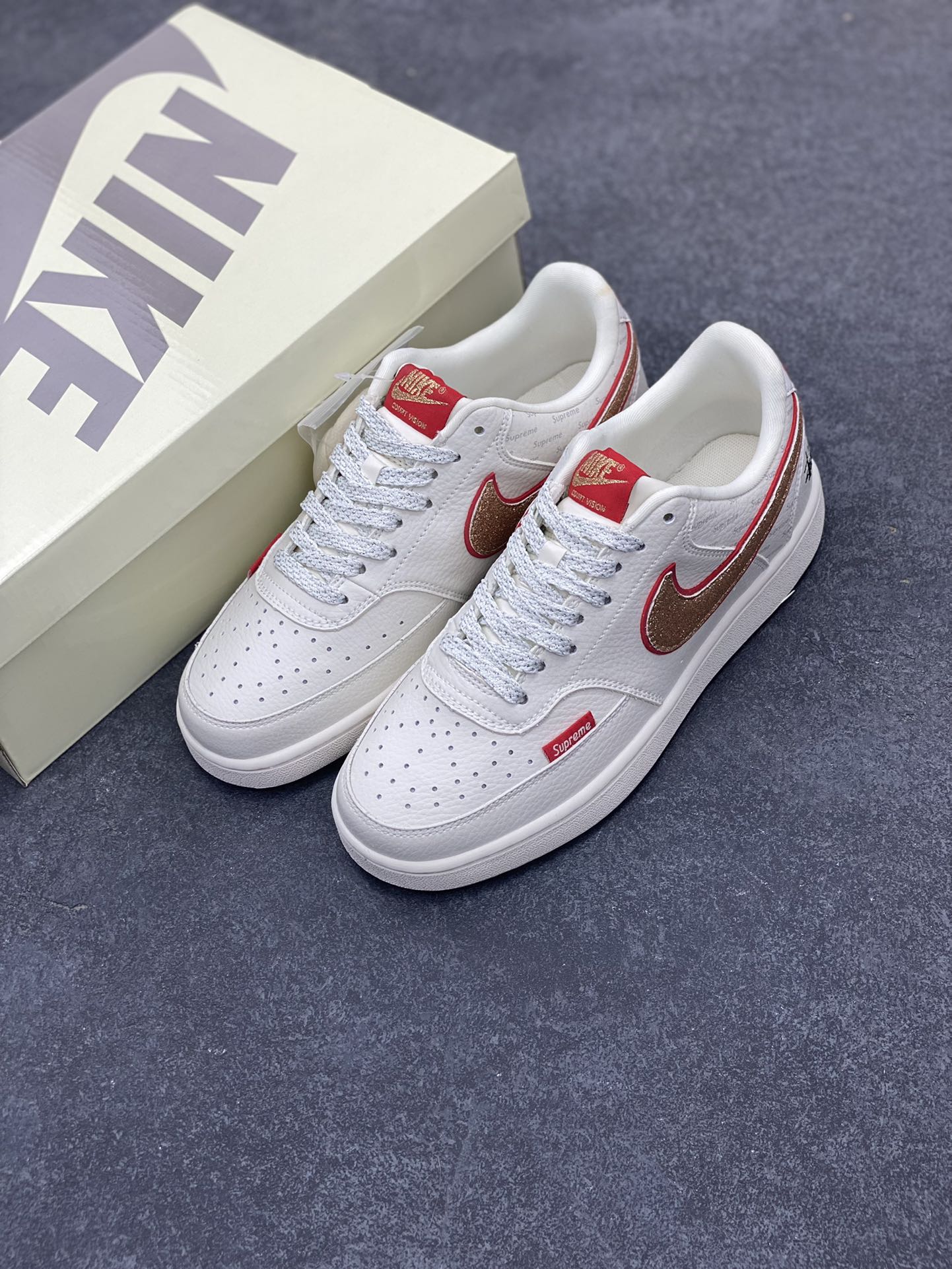 图片[8]-海外爆款 ZP订单 NIKE EBERNON Low prm 小空军低帮百搭透气休闲运动板鞋 独家头层版本 原数据独家私模大底 纯正版型 清洁度完美 货号：FD5188-126 尺码：36 36.5 37.5 38 38.5 39 40 40.5 41 42 42.5 43 44 44.5 45-选品中心