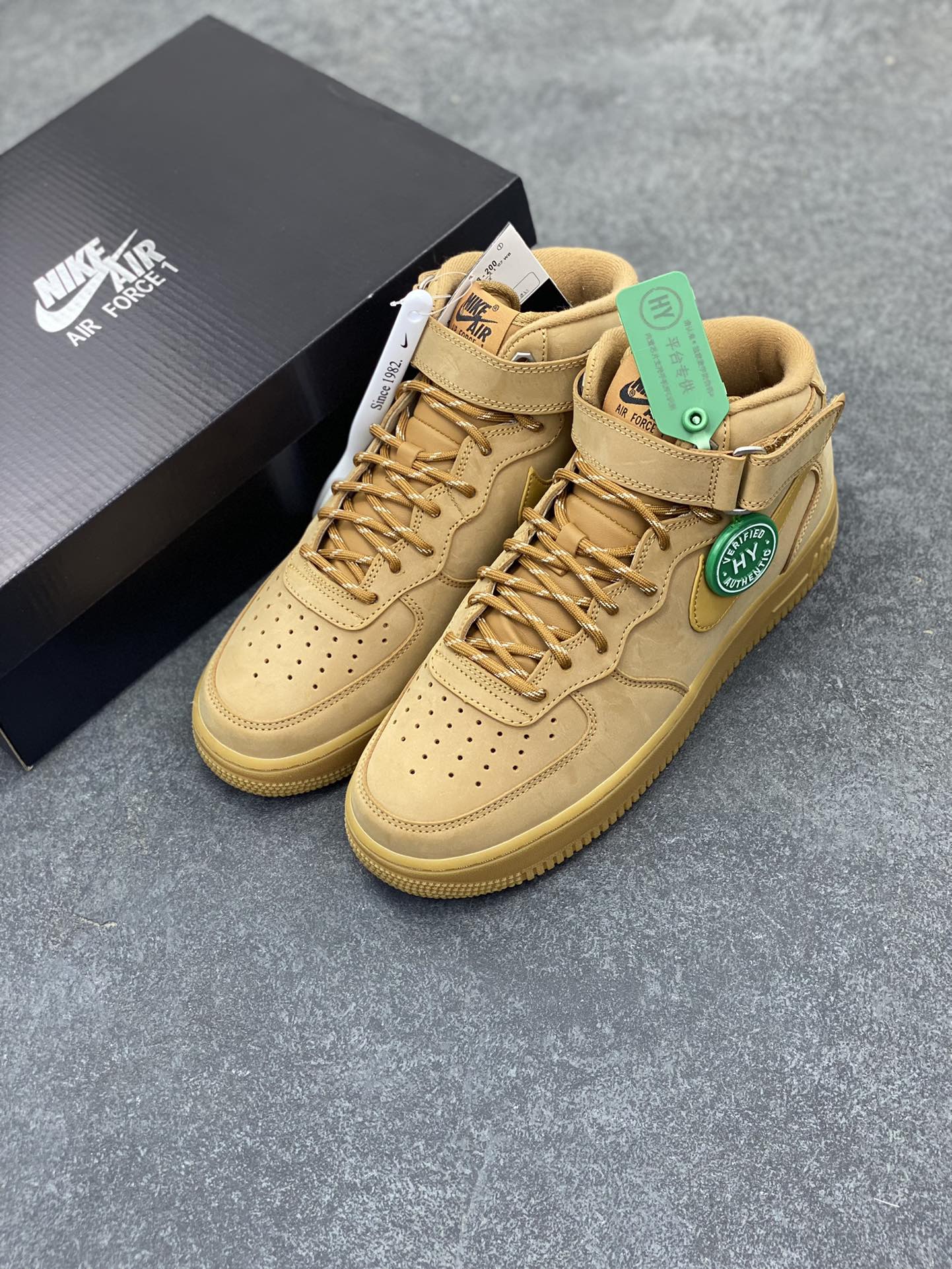 图片[8]-HY版本💯 Nike Air Force 1\’07 空军一号休闲运动板鞋 中帮小麦二代 原楦头原纸板 打造纯正空军版型#专注外贸渠道 全掌内置蜂窝气垫 #原盒配件 原厂中底钢印、拉帮完美 货号：DJ9158-200 尺码：35.5 36 36.5 37.5 38 38.5 39 40 40.5 41 42 42.5 43 44 44.5 45 46 47-选品中心