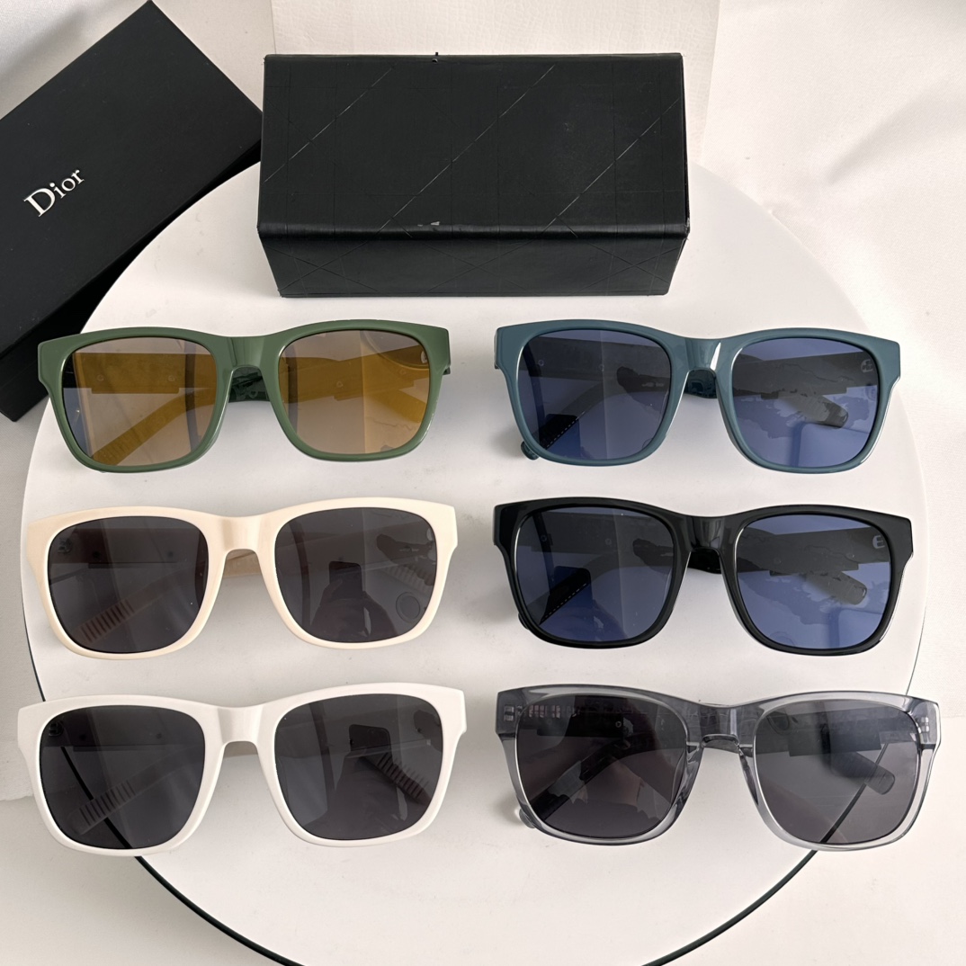  ‼️ 模特图 新品 。迪奥板材字母太阳眼镜 Dior B23 S2F 时尚CD高级方形潮款墨镜🕶 男女
