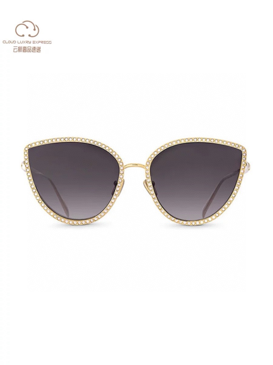  ‼️ 官网图 新款 路易威登LV女士眼镜PEARL CAT EYE 时尚百搭珍珠猫眼太阳镜Z1995U