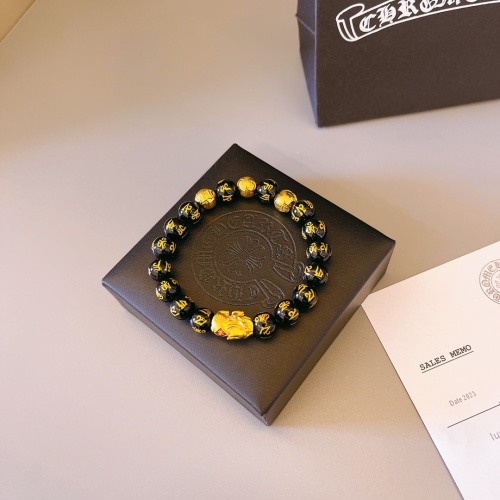 Chrome Hearts Couple Bracelet, Natural Beads with Silver Accents 1 Chrome Hearts Couple Bracelet, Natural Beads with Silver Accents