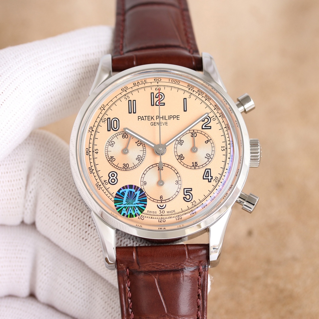 NO:147289,Unified [TW Taiwan Factory's latest masterpiece, latest popular model] Patek Philippe's highest version of super complex function timing series!  Careful work, details 1 The team has been carefully designed for more than two years, regardless of cost, dares to be the first, strives for perfection, overcomes many difficulties, and breaks through multi-layer technical bottlenecks. The movement model is 7750 upgraded version, with stable quality!  2 size 41 mm, thickness 14 mm!  The 3 case is 316L all-steel nano-plating platinum watch technology, and the ring mouth is 316 stainless steel case, which further highlights the nobleness and grandeur. The strap is paired with Italian calfskin!  More atmospheric and upscale!  You deserve it!  Please identify the exclusive quality.,,patek philippe,cowhide19860909统一【TW台湾厂最新力作 最新热门款】百达翡丽最高版本的超级复杂功能计时系列！用心之作,细节方面 1团队历时两年多精心设计,不计成本,敢为人先,力求完美,克服重重难关,突破多层技术瓶颈,机芯型号为7750 升级版,质量稳定！ 2尺寸41毫米,厚度14毫米！ 3表壳为316L全钢镀纳米铂金表技术,圈口为316精钢表壳,更彰显高贵大气,表带搭配意大利小牛皮！更显大气上档次！ 你值得拥有！请认准独家品质.,,patek philippe,cowhide,Watch
