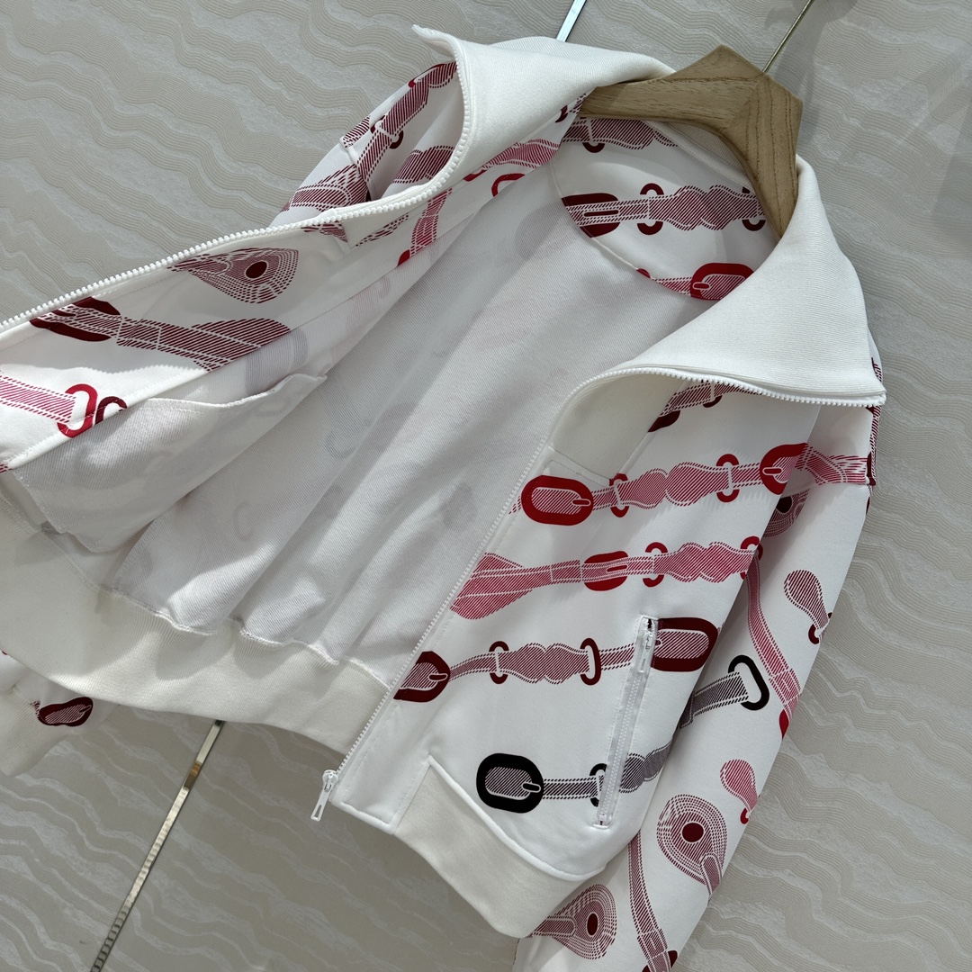 独家首发❤️原单品质H运动套装！Coachinng Remix系列印花泽西棉！减龄运动少女立领拉链外套搭