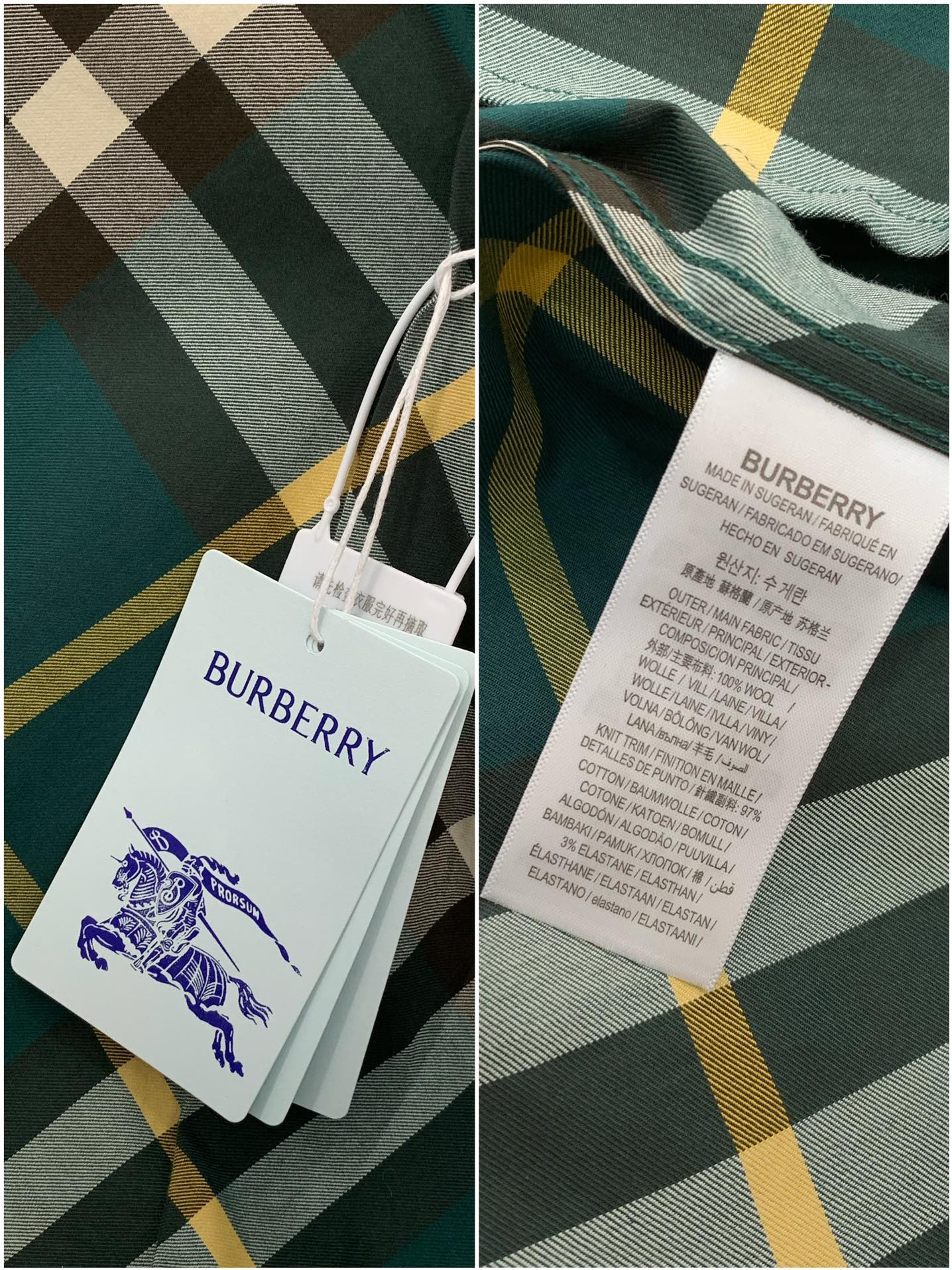 ，Burberry 巴宝莉，2025春夏最新品，专柜同步有售，原单狠货，时尚休闲长袖翻领衬衫，进口原版面