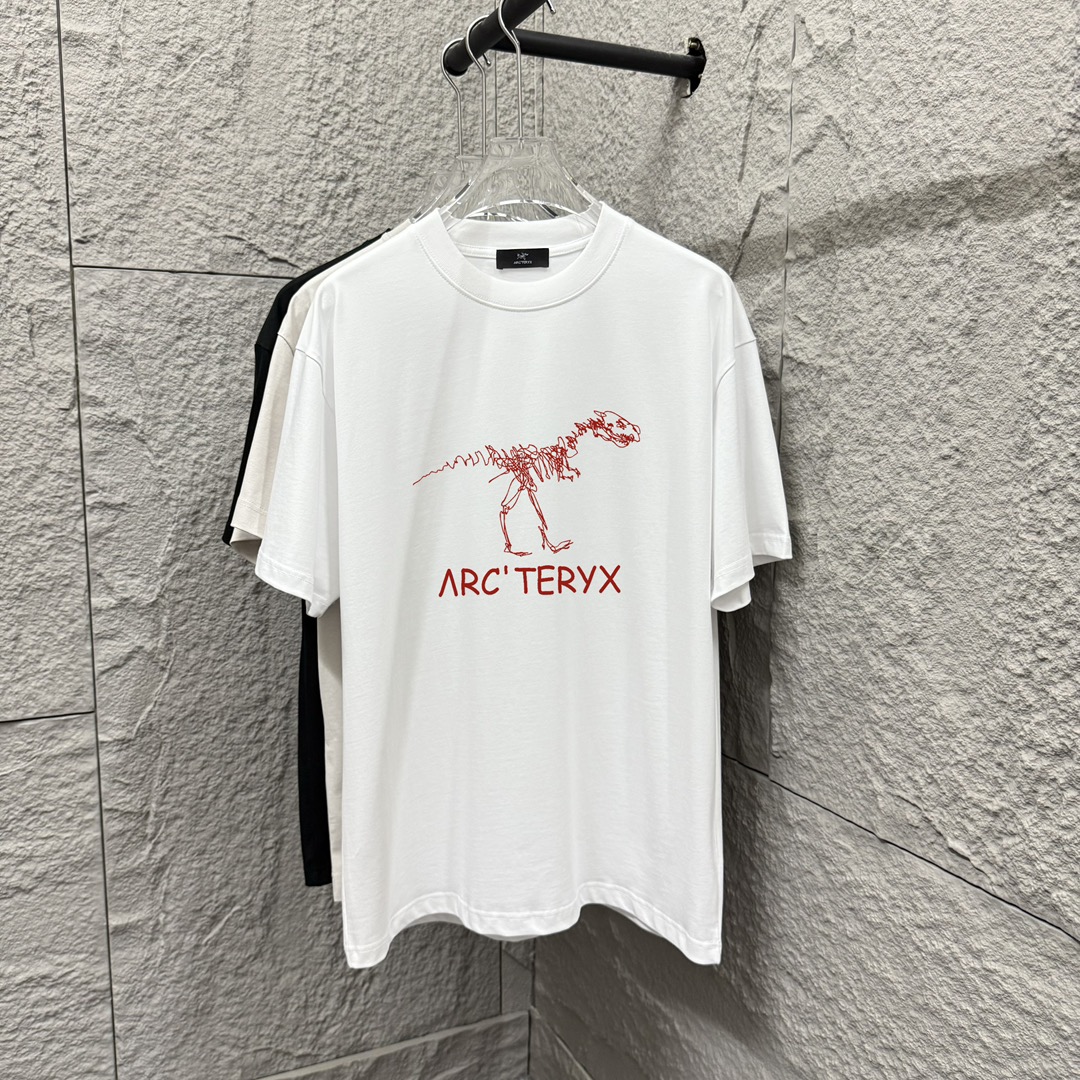 ARC'TERYX* 2025 nuevo estilo de primavera y verano, logotipo clásico personalizado de calavera y pájaro, impresión de l…