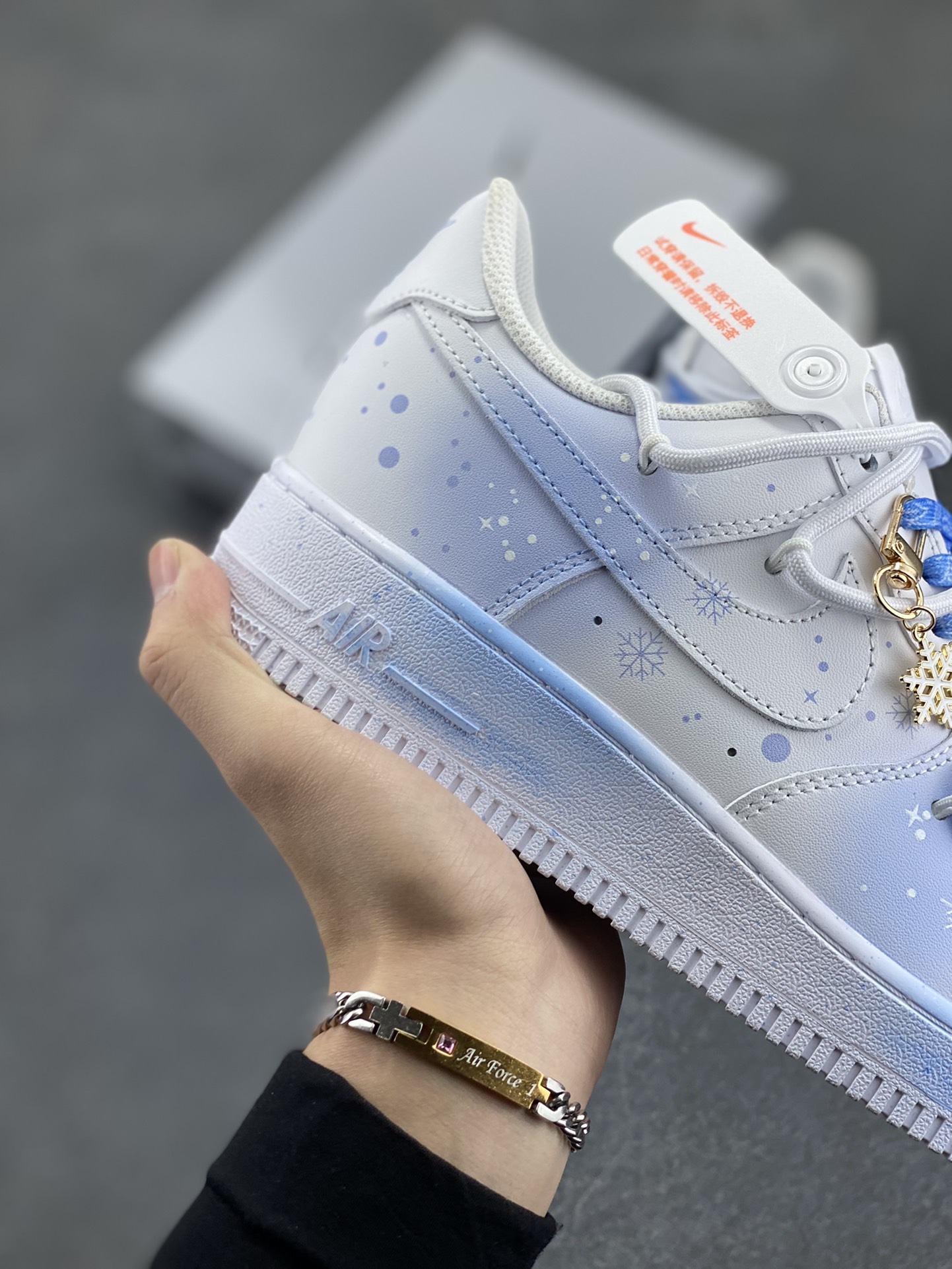 图片[6]-Nike Air Force 1 Low’07 雪花扎染 空军一号绑带低帮休闲板鞋 定制皮料 原厂3D打印 定制鞋盒 原楦原纸板 纯正空军版型 内置全掌气垫 货号：ZH0316-057 尺码：36 36.5 37.5 38 38.5 39 40 40.5 41 42 42.5 43 44 44.5 45-选品中心