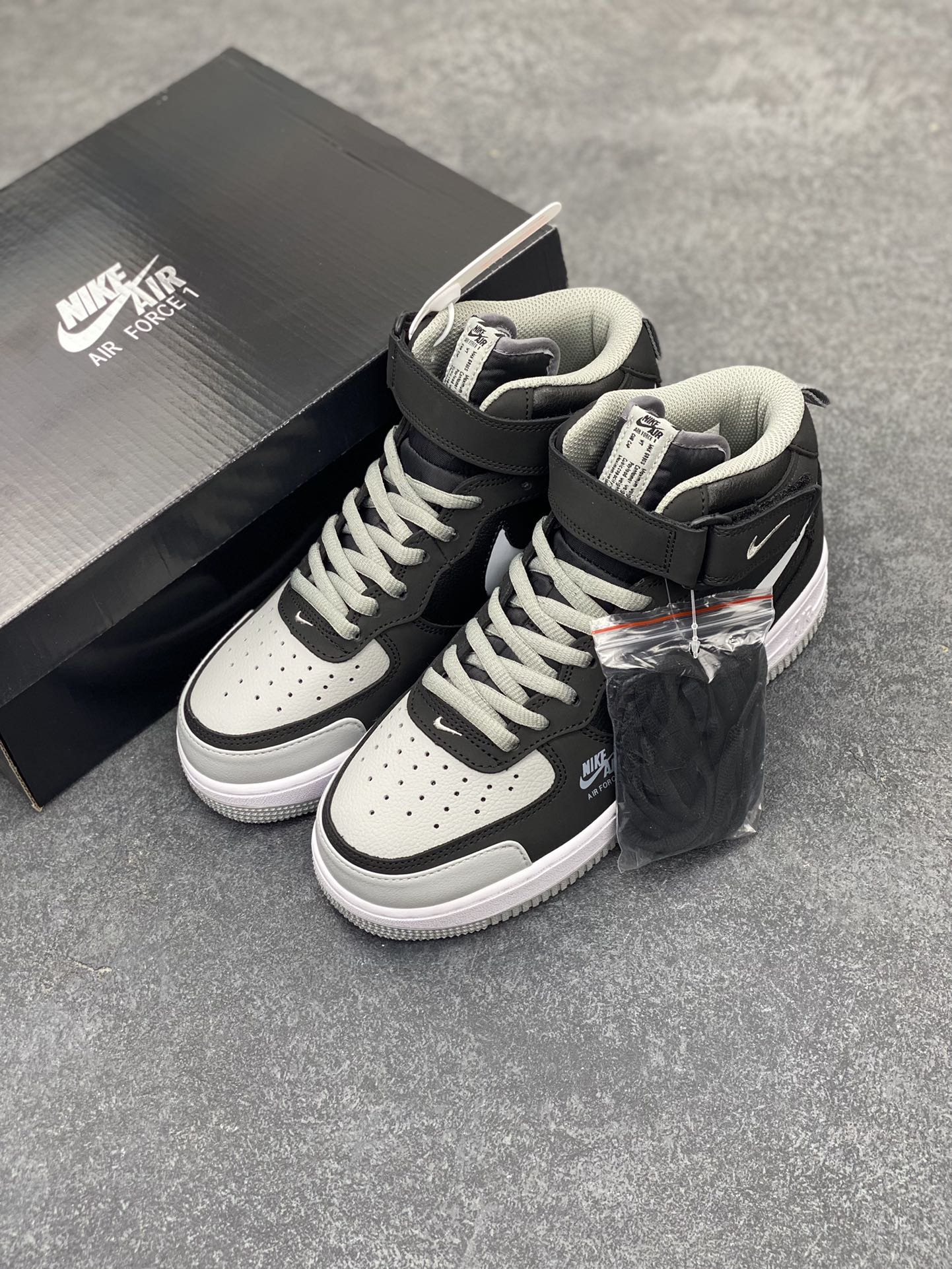 图片[8]-海外限定  Nike Air Force 1 Mid 影子灰配色 空军一号中帮 休闲板鞋 定制皮料 原楦头原纸板 纯正版型 高清洁度 内置全掌气垫 货号：BQ6819-008 尺码：36 36.5 37.5 38 38.5 39 40 40.5 41 42 42.5 43 44 44.5 45-选品中心