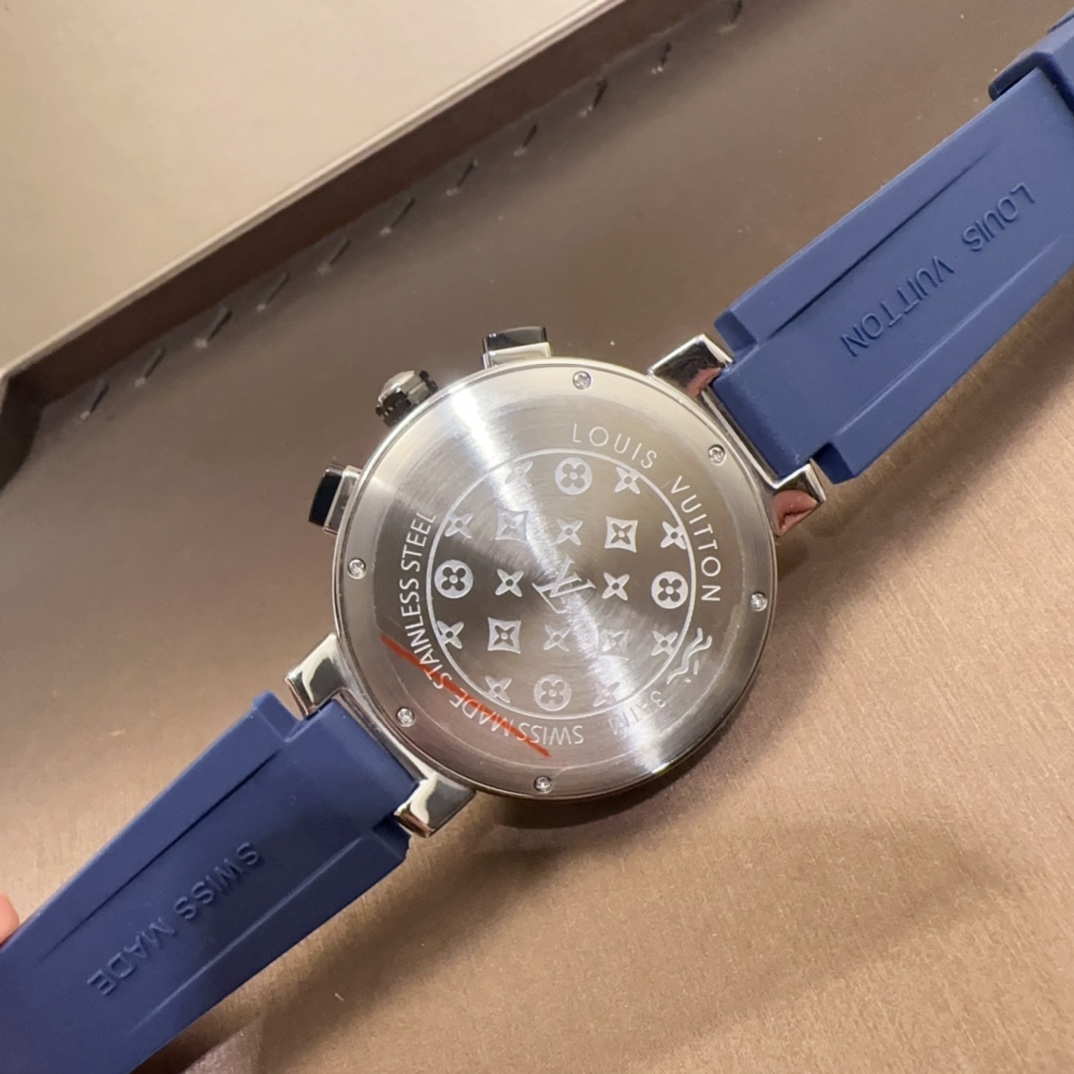 Luxury Louis Vuitton Watch: Japanese Run-System, Nightlight, Stainless Steel, 42mm Size - 图片 9