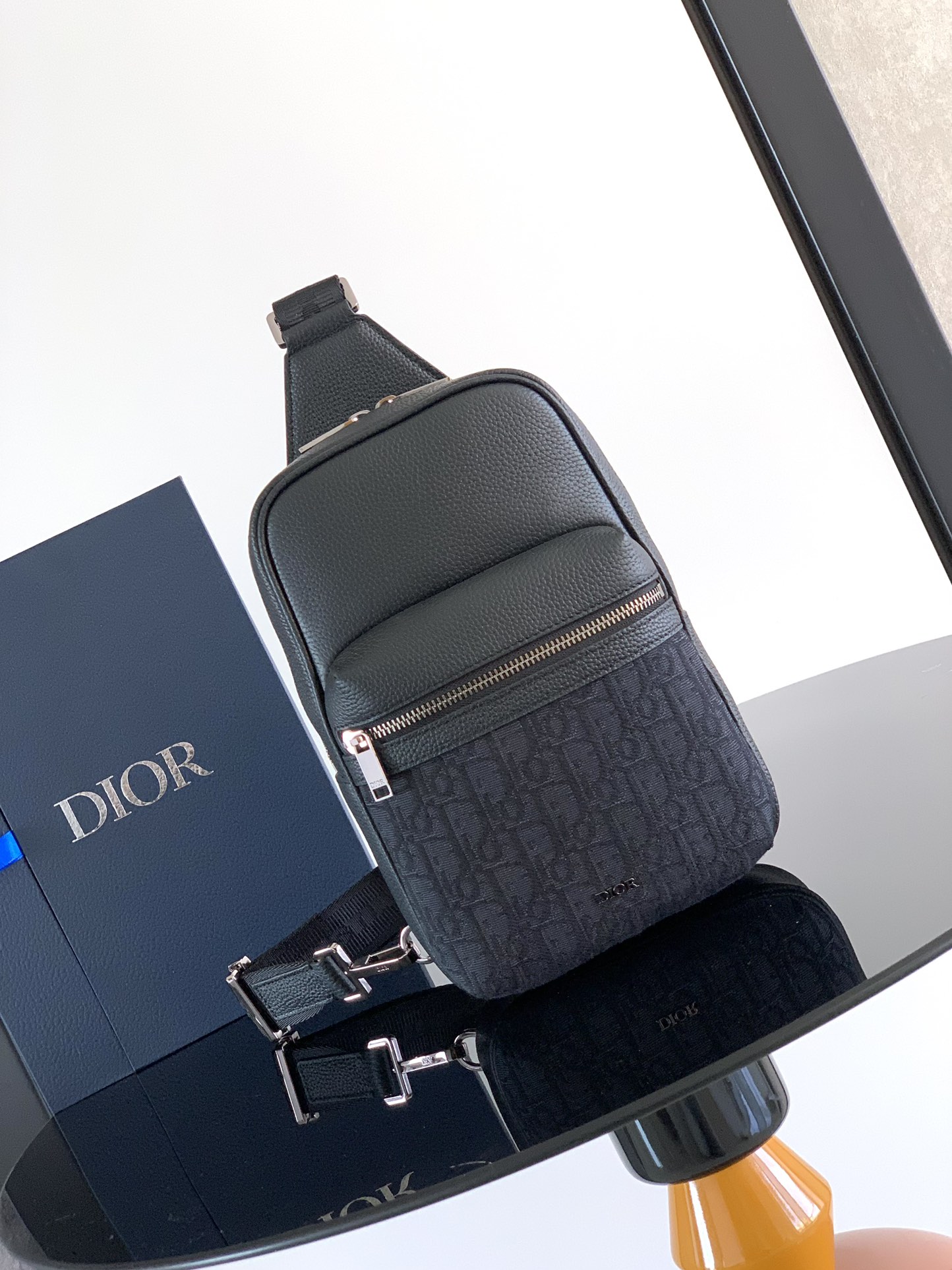 Dior Rider 2.0 Oblique Printed Sling Bag with Adjustable Strap, Black 1 i1736312369 5692 0