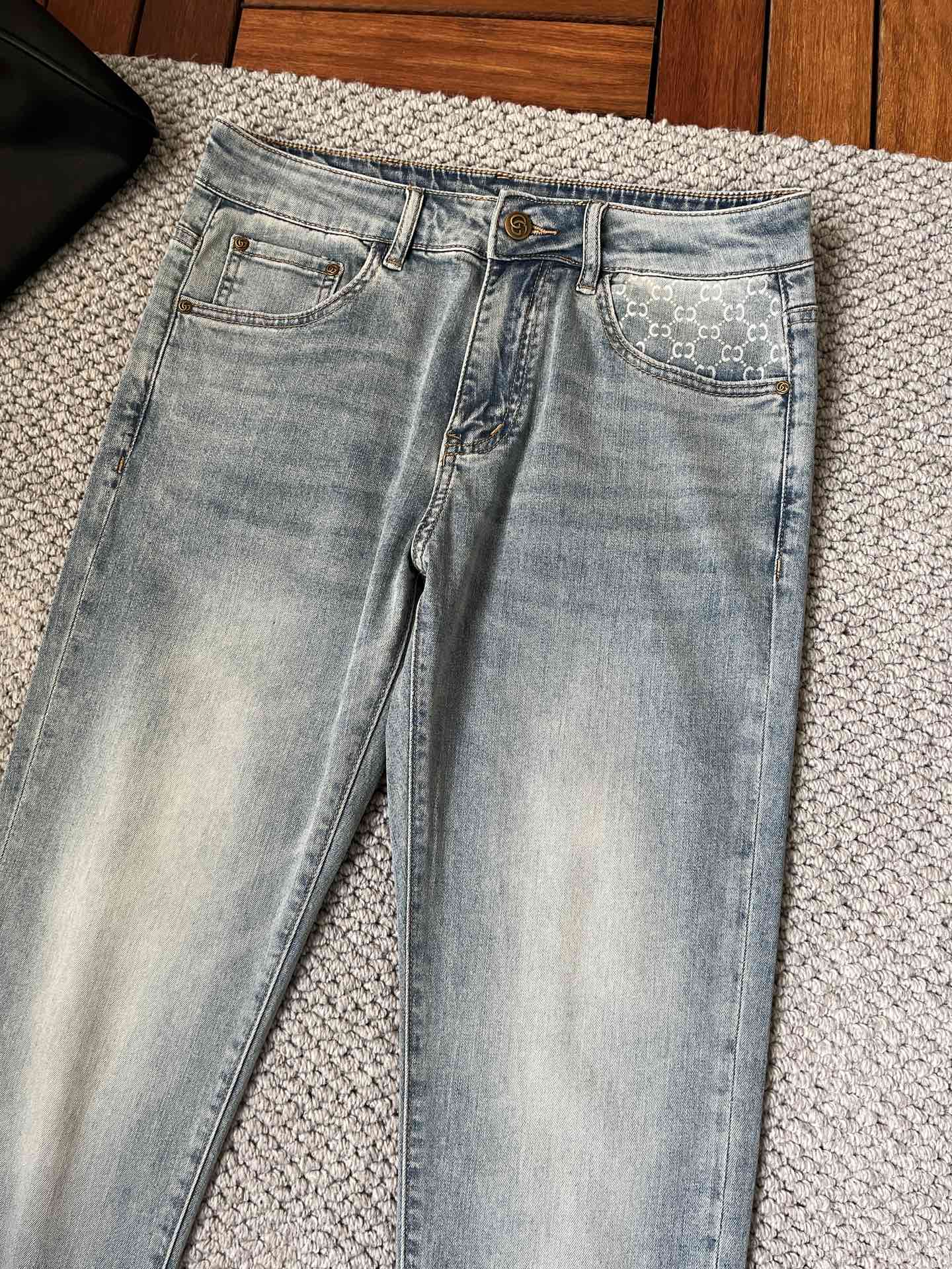 💎 P190 古奇 2025早春🔥🔥新款现货上市，原单爆款牛仔裤👖超级定制款，原版五金，超级重工工艺，版型超赞👍细节做工无可挑剔！款式不挑人，特别高档，好货不等人，看中赶紧下手，尺码：28-38