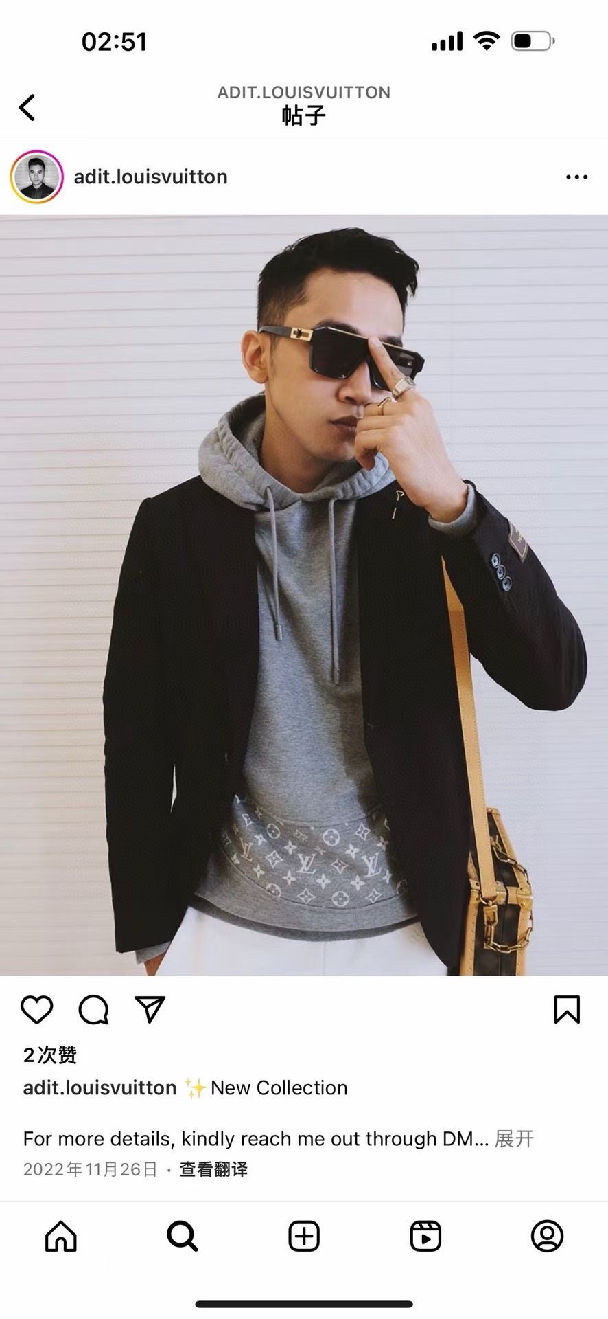 ‼️ 模特图 Louis Vuitton 
Model ：Z1801E
