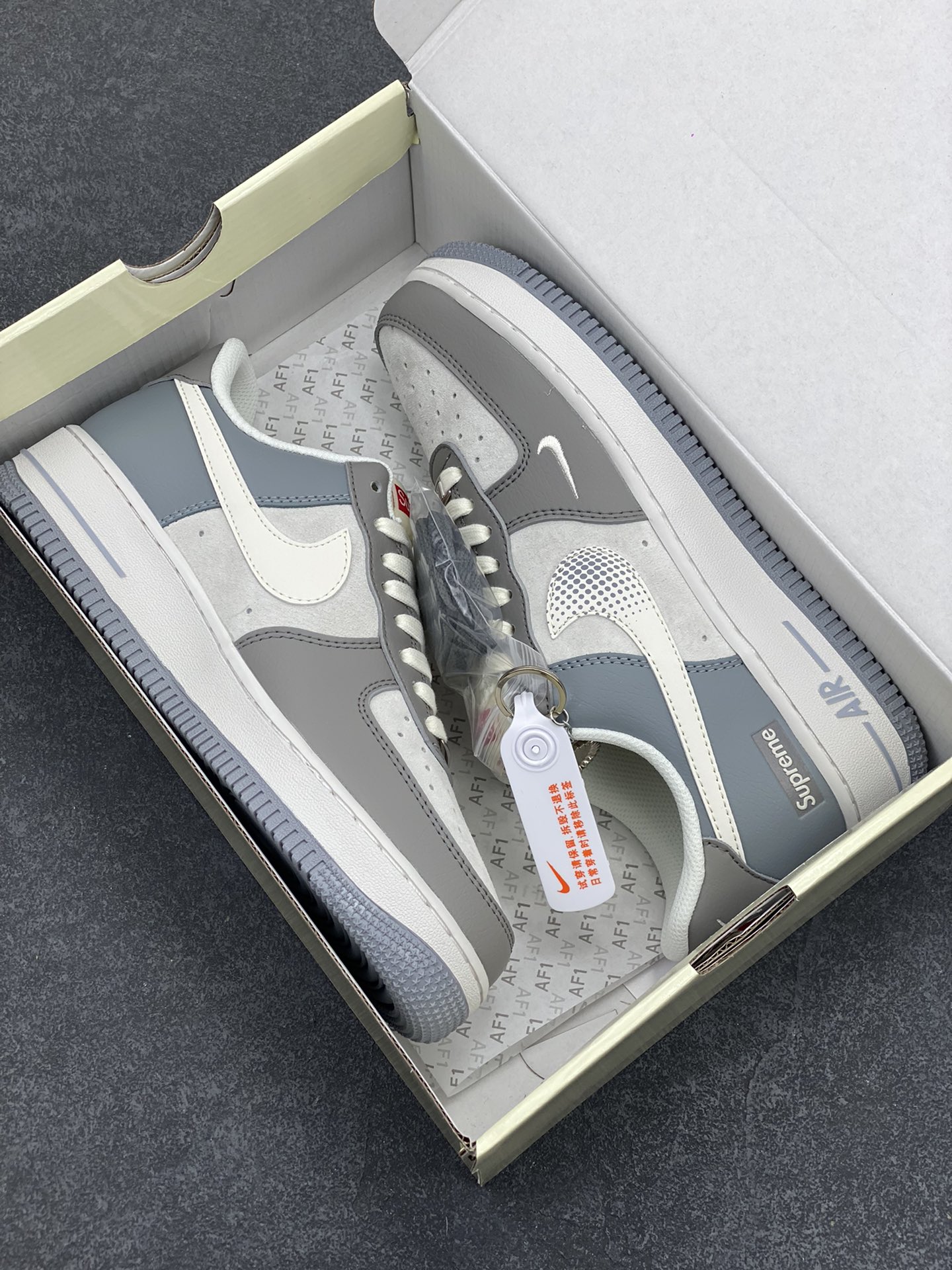 图片[9]-NIke Air Force 1 \’07 Low “Supreme联名–波点勾”空军一号 低帮 运动鞋 休闲鞋 折边针车 工艺难度大 原楦头原纸板 原装鞋盒 定制五金配件 内置全掌气垫 原厂鞋底 货号：DM6688-023 尺码：36 36.5 37.5 38 38.5 39 40 40.5 41 42 42.5 43 44 44.5 45-选品中心