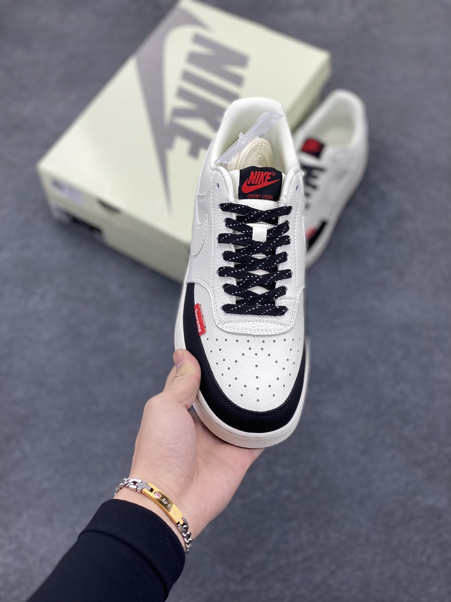 图片[2]-海外爆款 ZP订单 NIKE EBERNON Low prm 小空军低帮百搭透气休闲运动板鞋 独家头层版本 原数据独家私模大底 纯正版型 清洁度完美 货号：FD5188-127 尺码：36 36.5 37.5 38 38.5 39 40 40.5 41 42 42.5 43 44 44.5 45-选品中心